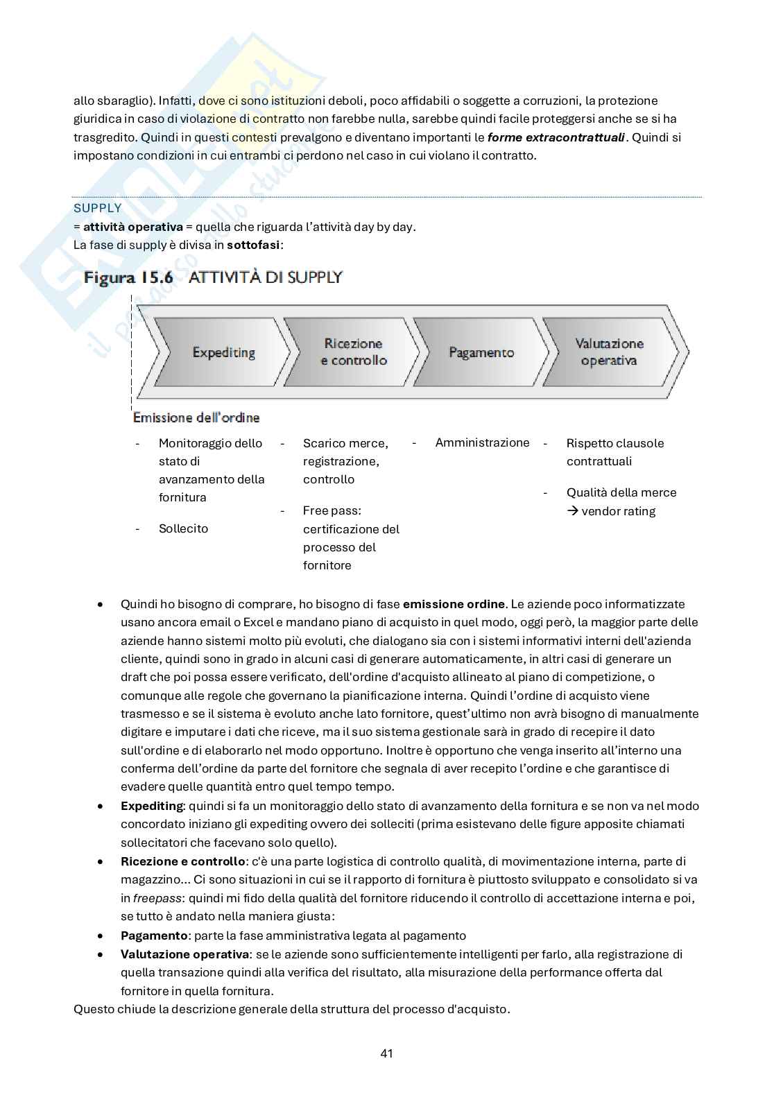 Appunti Strategia e gestione del sistema del valore m Pag. 41