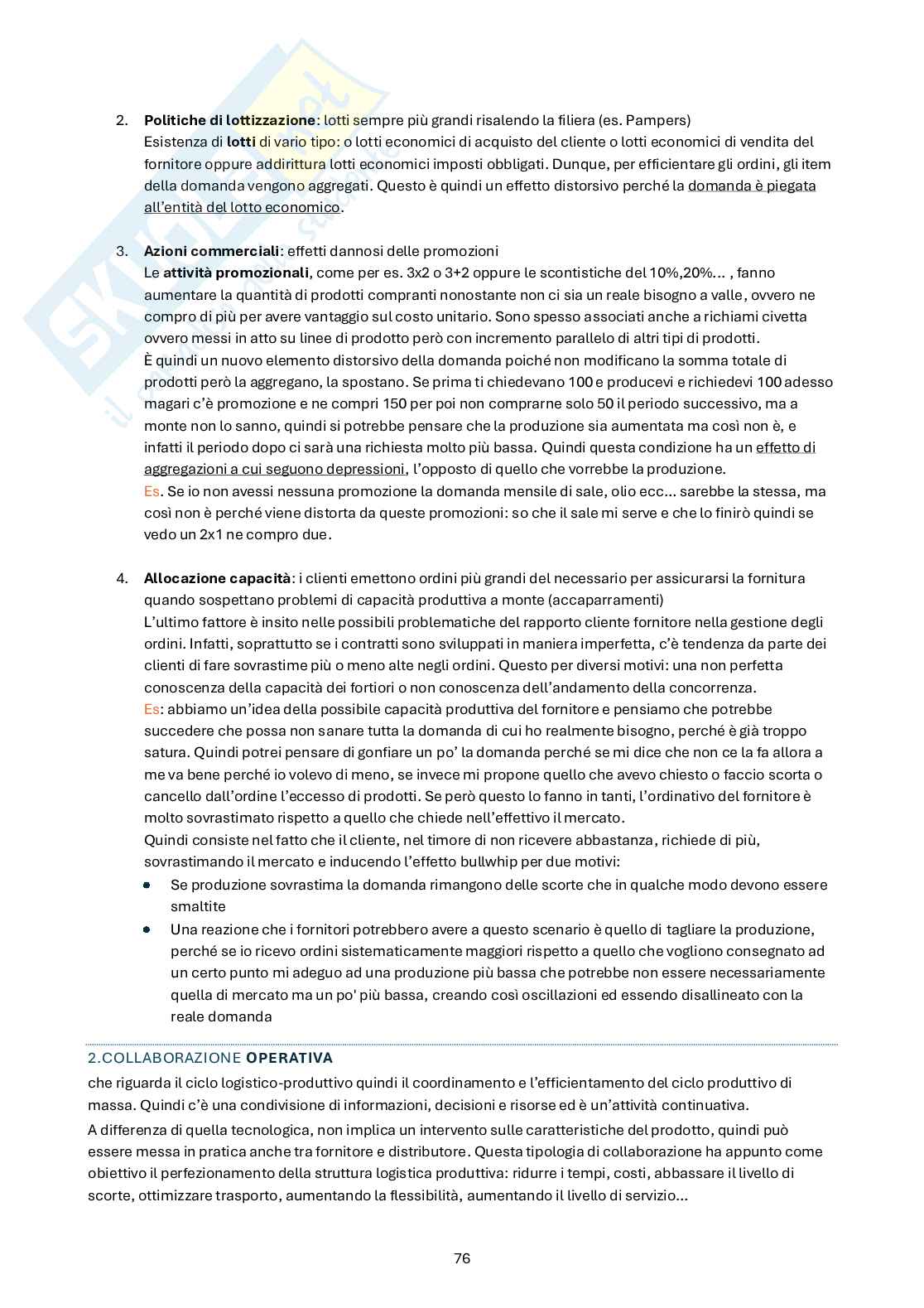 Appunti Strategia e gestione del sistema del valore m Pag. 76