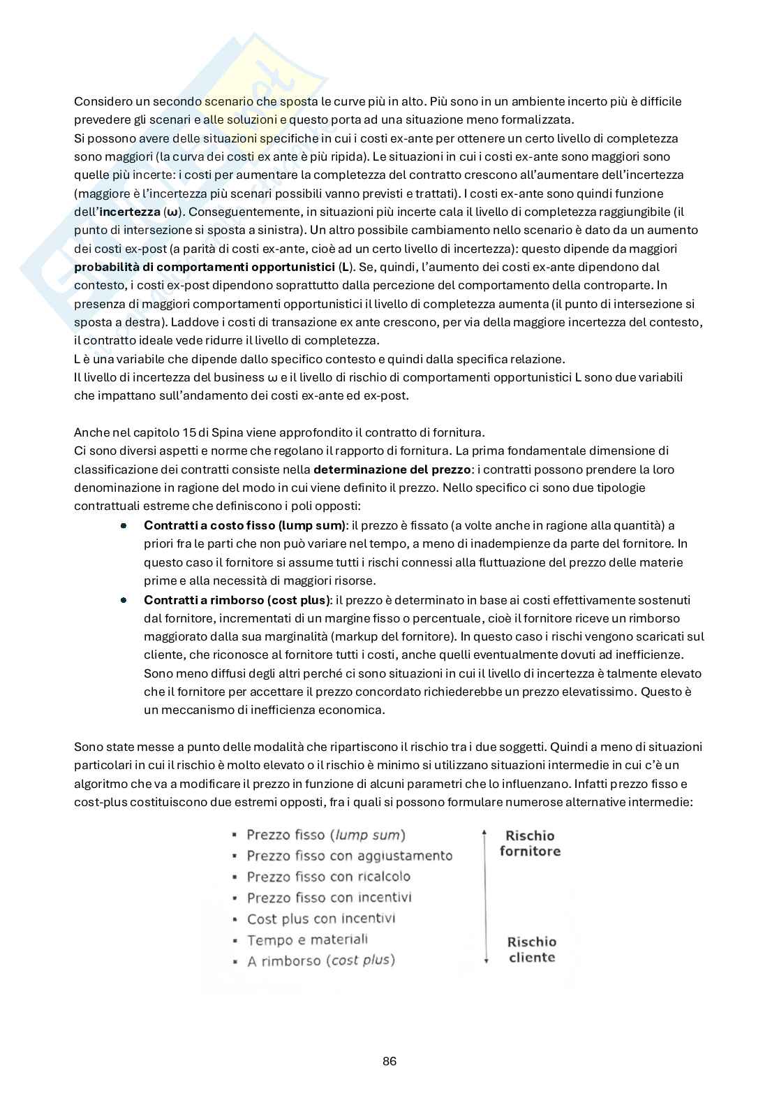 Appunti Strategia e gestione del sistema del valore m Pag. 86