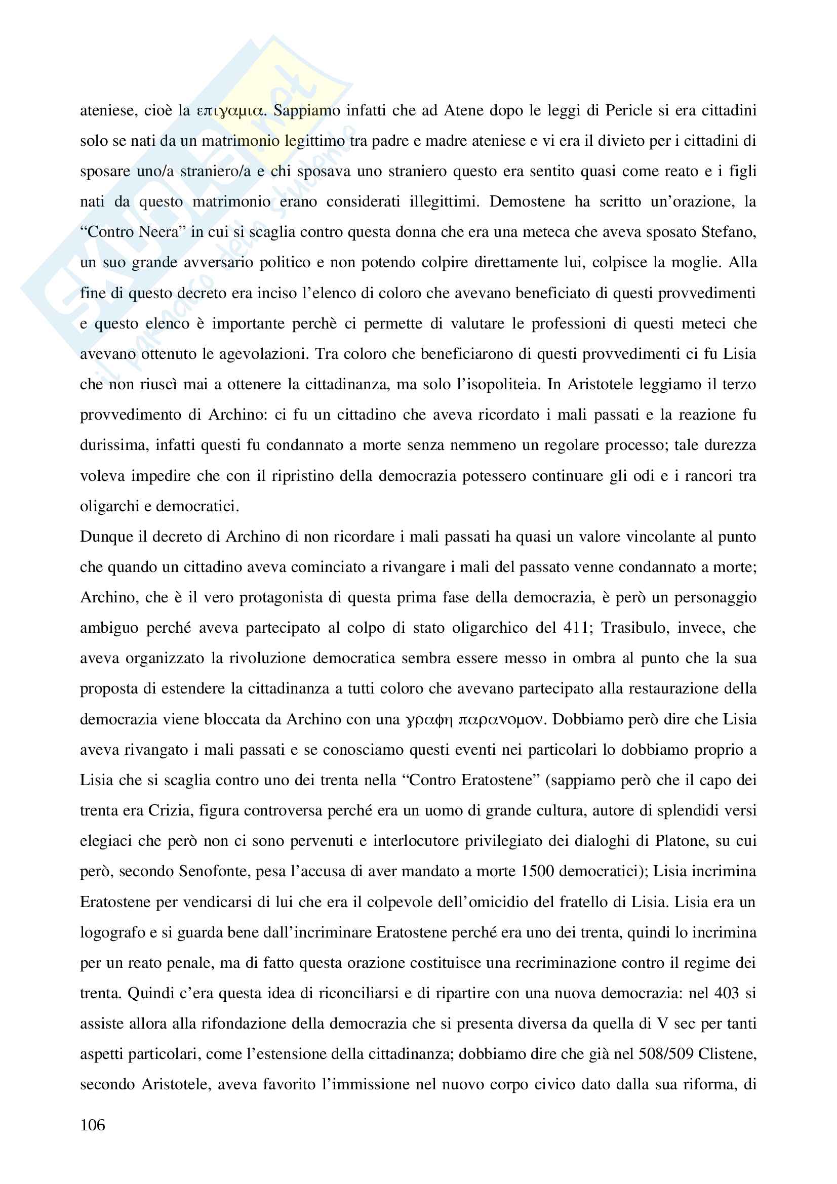 Storia greca, triennale Pag. 106