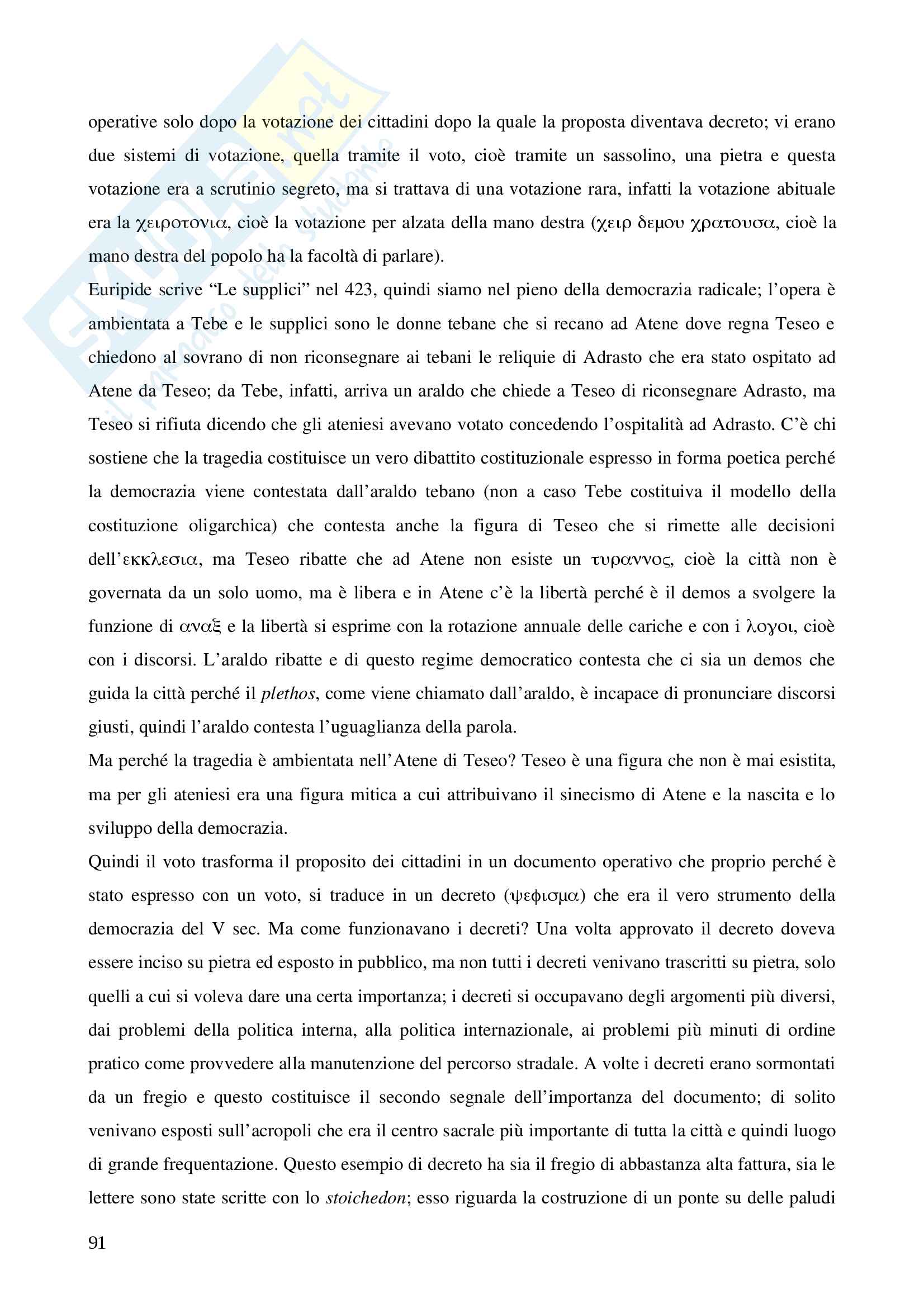 Storia greca, triennale Pag. 91
