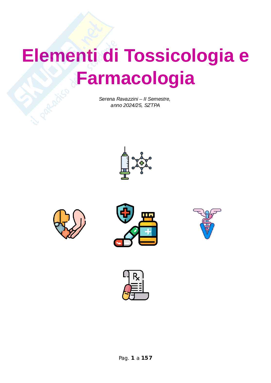 Elementi di Tossicologia e Farmacologia Pag. 1