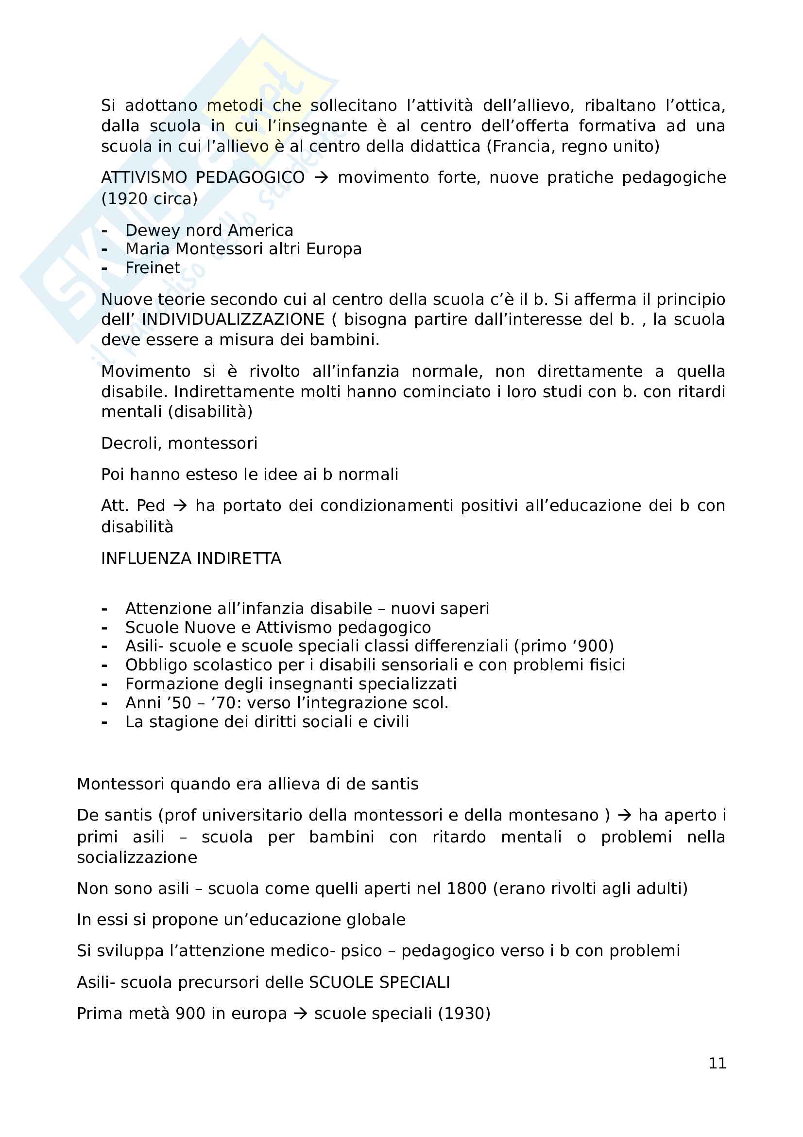 Appunti esame Pedagogia speciale Pag. 11