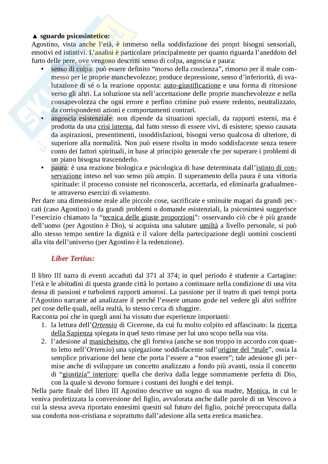 Riassunto esame Letteratura cristiana antica, Prof. Santorelli Paola, libro consigliato Le Confessioni, Agostino Pag. 11
