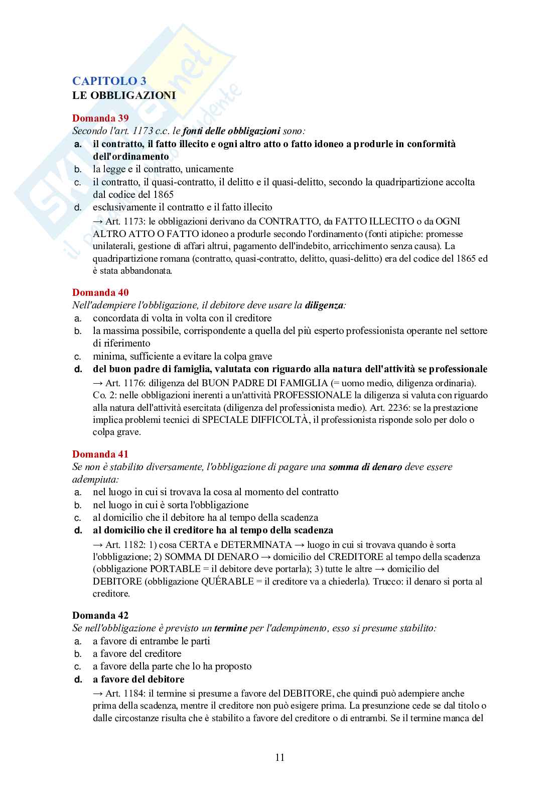 Diritto privato – 150 crocette commentate con articoli del Codice civile Pag. 11