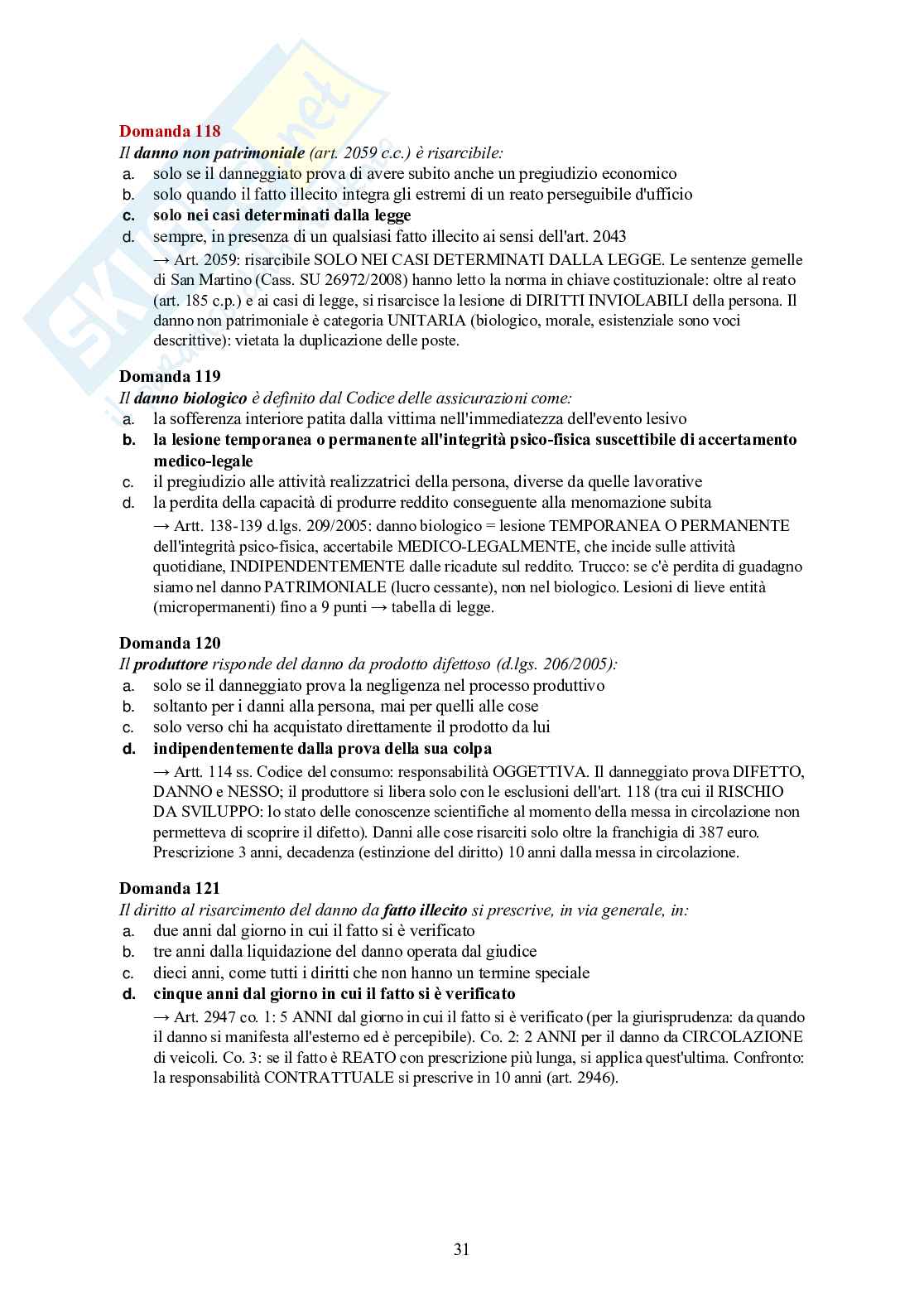 Diritto privato – 150 crocette commentate con articoli del Codice civile Pag. 31