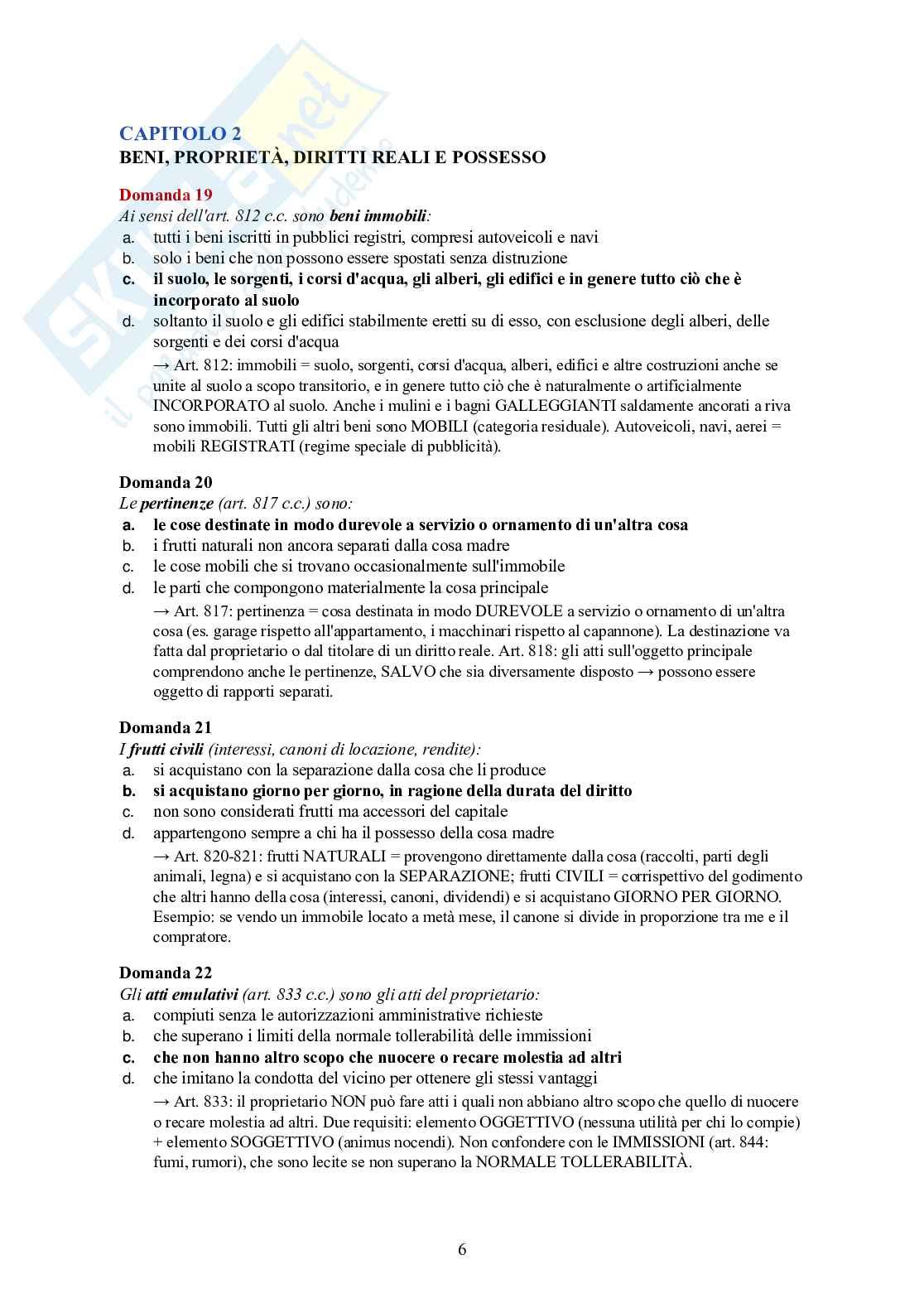 Diritto privato – 150 crocette commentate con articoli del Codice civile Pag. 6