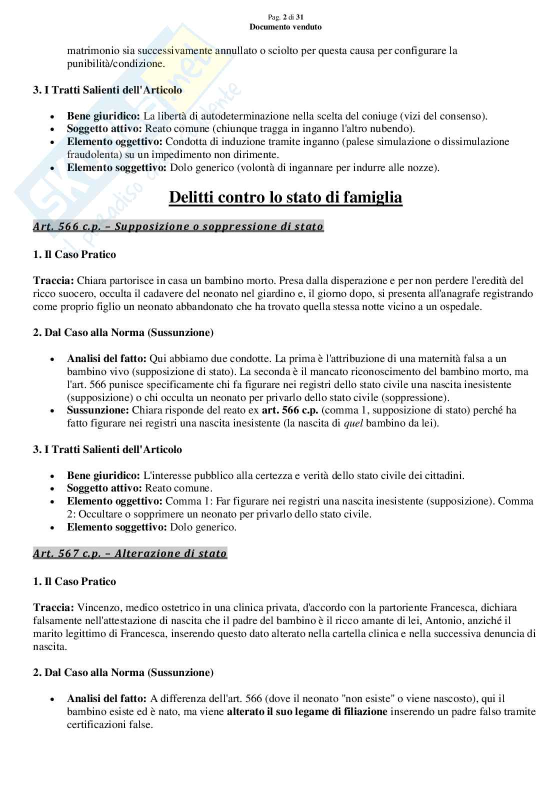 Dai casi pratici all'articolo: allenamento ed esercizi di diritto penale 2 per la parte dei delitti contro la persona Pag. 2