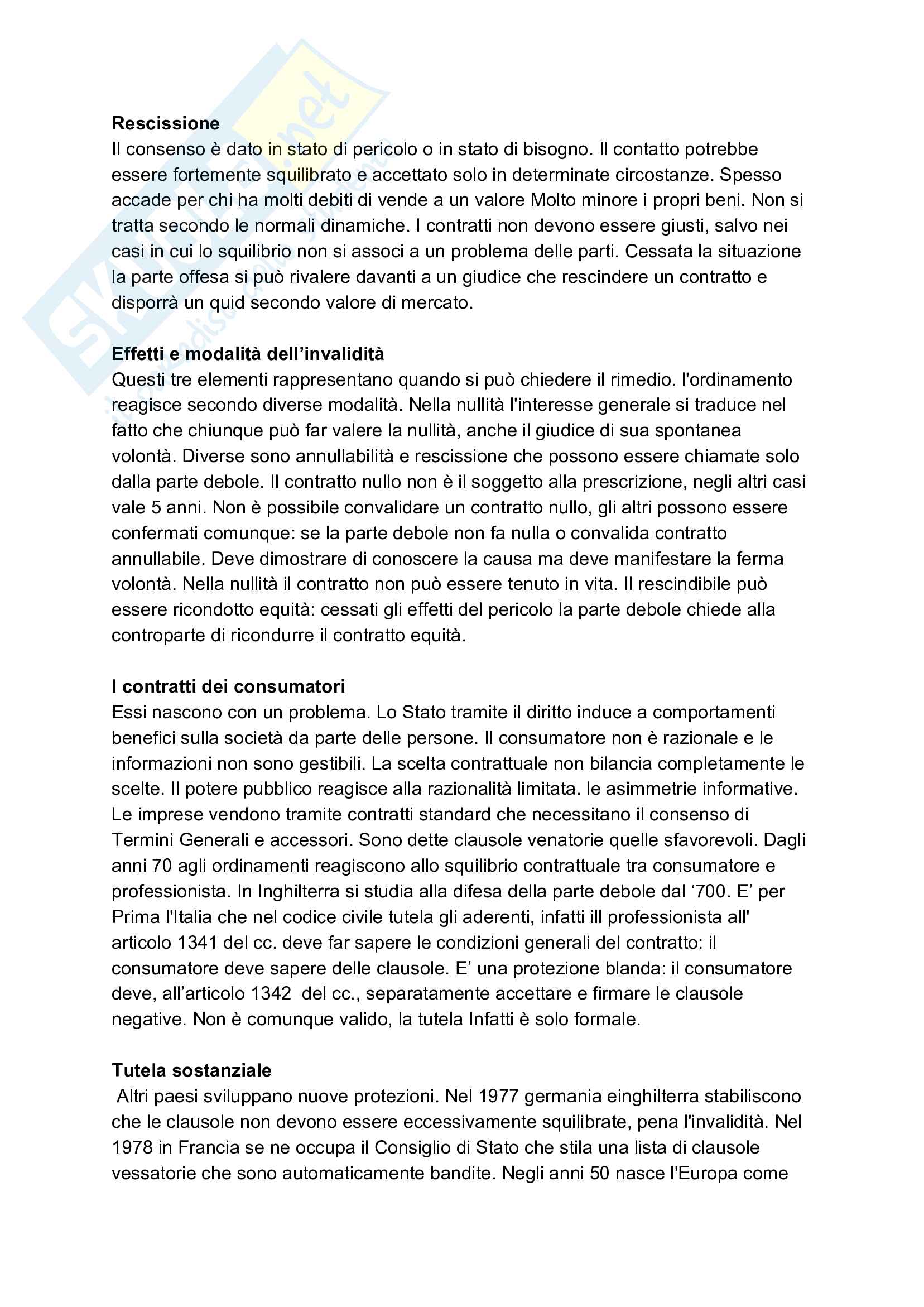 Riassunto esame Diritto Privato, prof. Bartolini Pag. 31