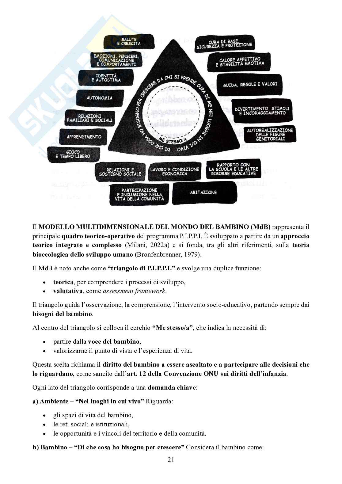 Riassunto esame Pedagogia dell'infanzia, dell'adolescenza e diritti del bambino, Prof. Rizzo Faustino, libro consigliato Il lavoro socioeducativo nei contesti mafiosi, Rizzo Pag. 21