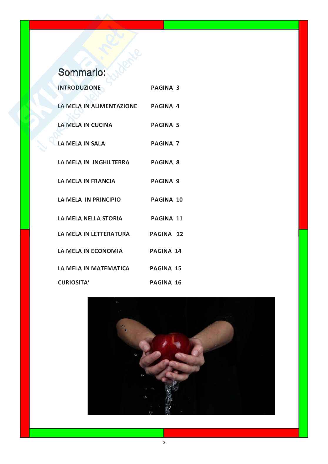Mela:dal principio ad oggi, tesina Pag. 2