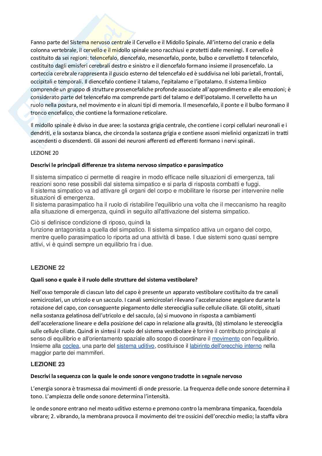 Paniere Fisiologia umana e dello sport (2026) - Risposte aperte corrette  Pag. 11