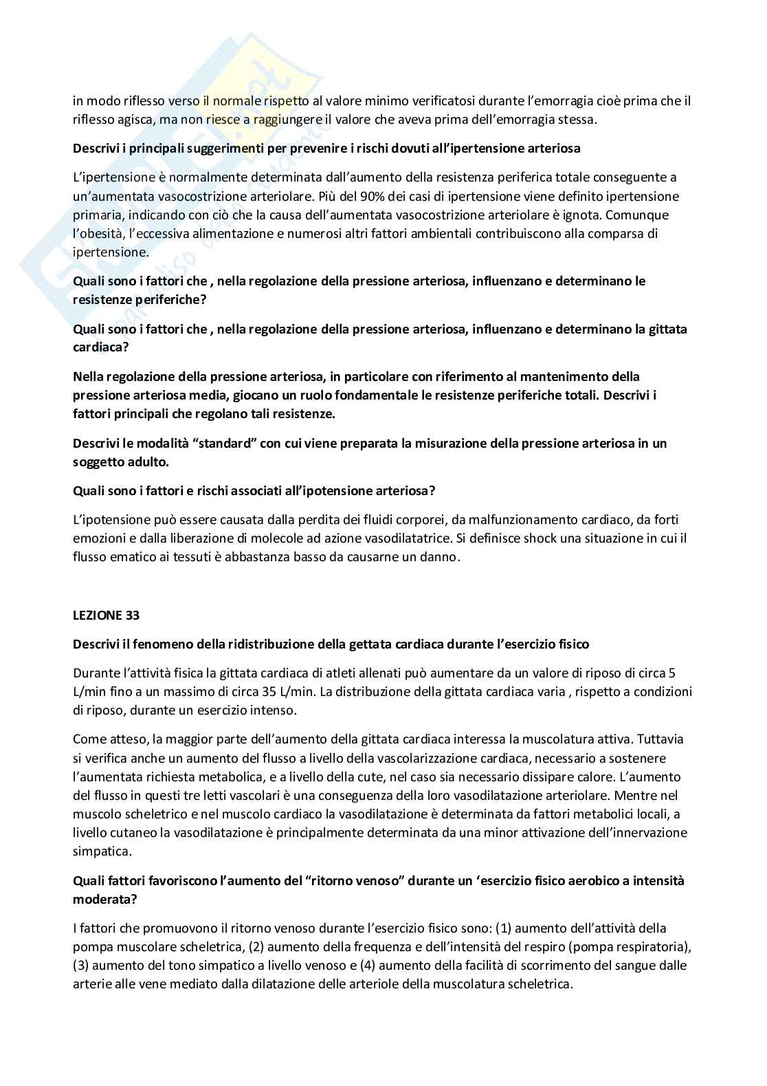 Paniere Fisiologia umana e dello sport (2026) - Risposte aperte corrette  Pag. 16