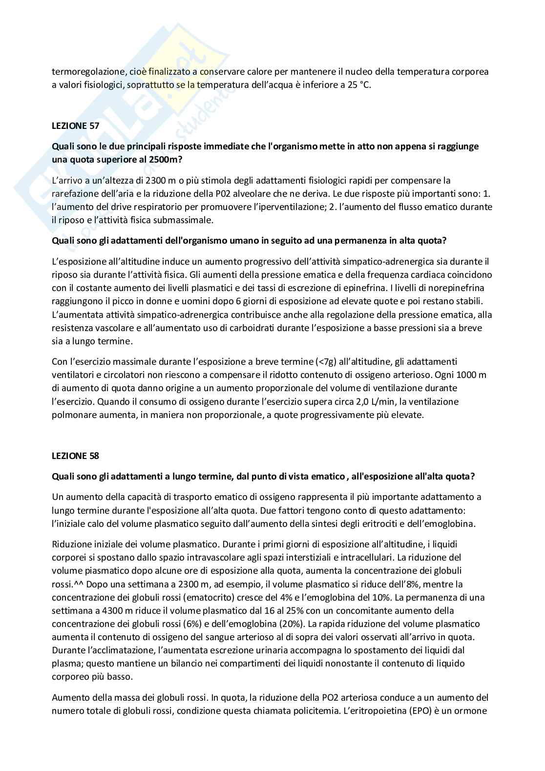 Paniere Fisiologia umana e dello sport (2026) - Risposte aperte corrette  Pag. 21