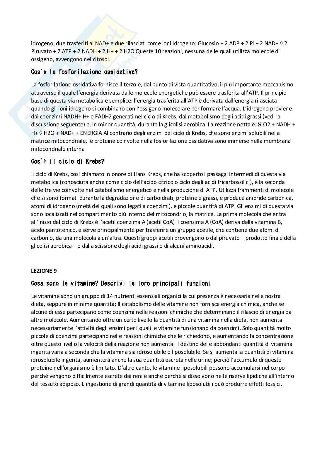 Paniere Fisiologia umana e dello sport (2026) - Risposte aperte corrette  Pag. 6