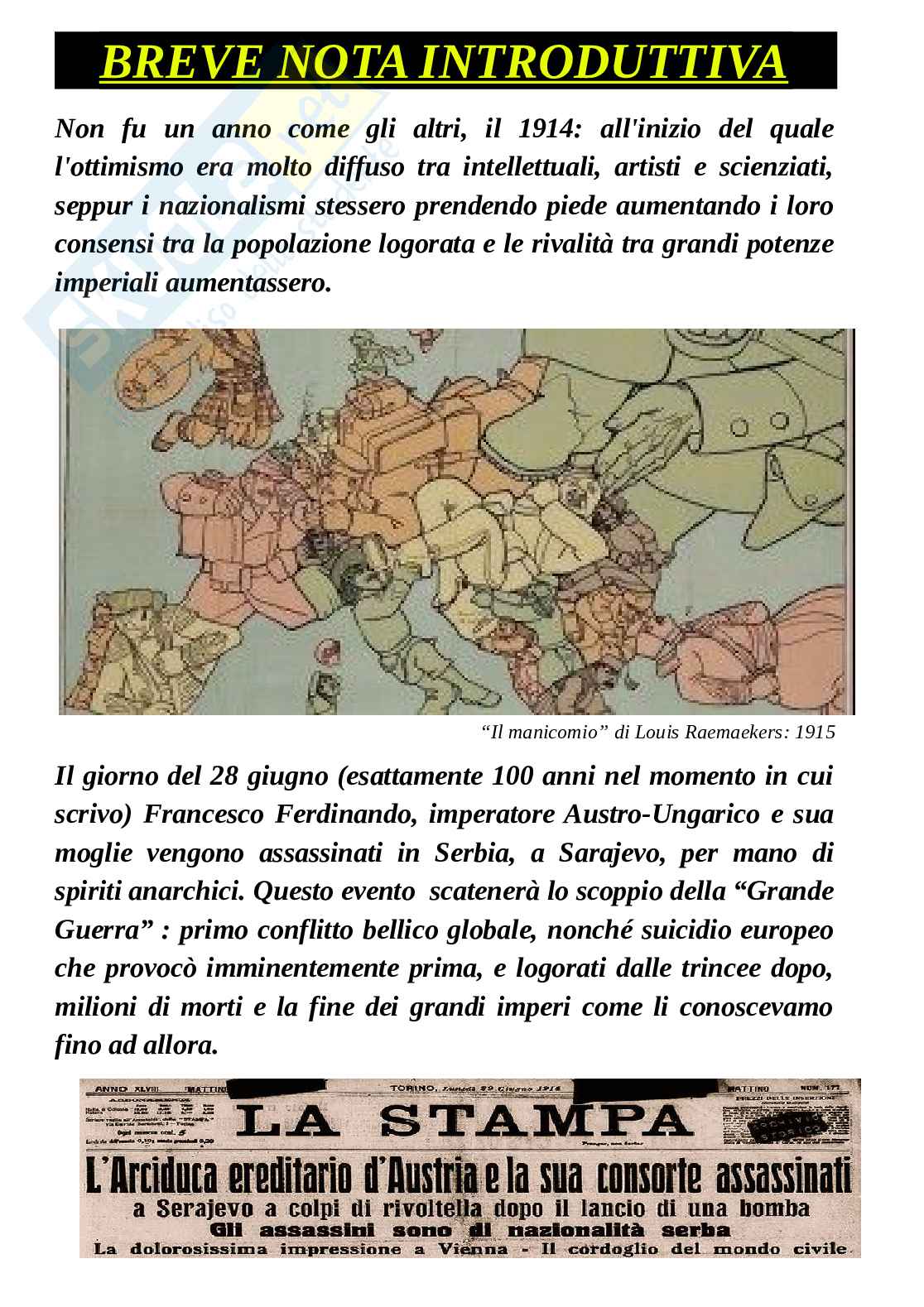 Correva l'anno 1914 - Tesina Pag. 2