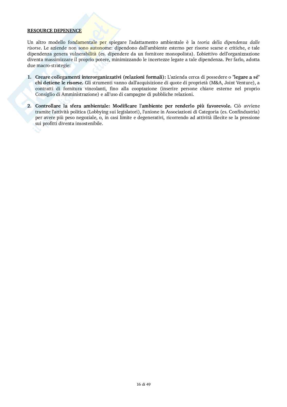 Organizzazione aziendale Pag. 16
