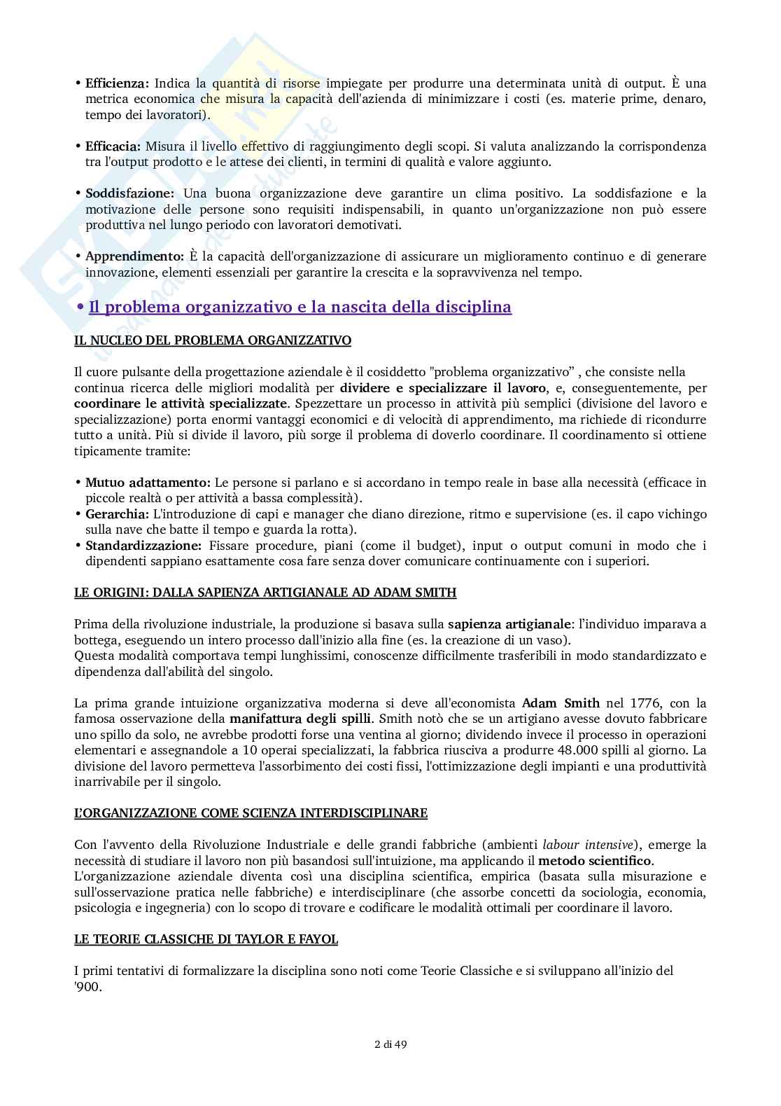 Organizzazione aziendale Pag. 2