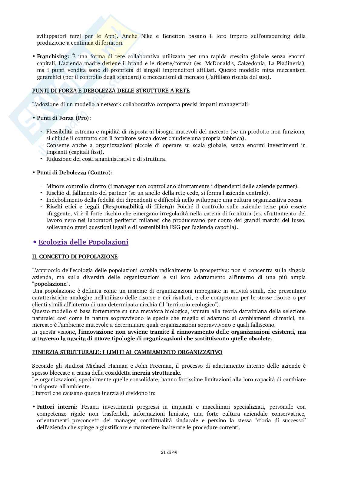 Organizzazione aziendale Pag. 21