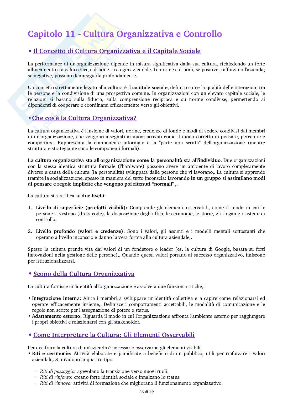 Organizzazione aziendale Pag. 36
