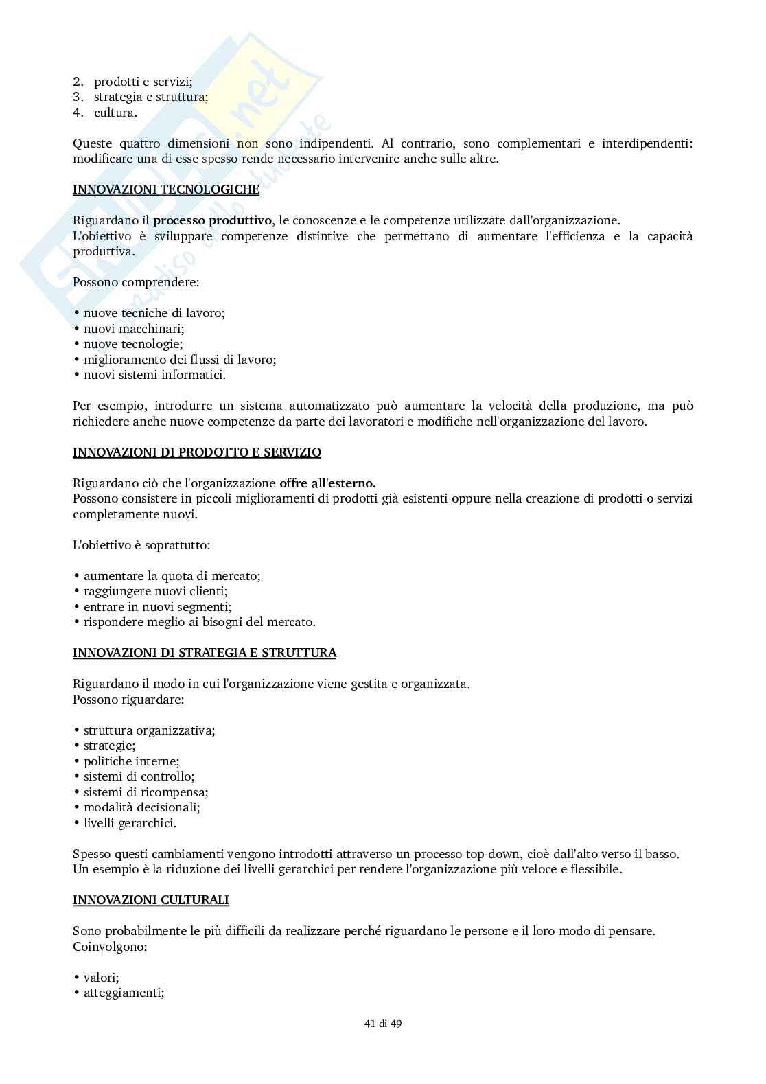 Organizzazione aziendale Pag. 41
