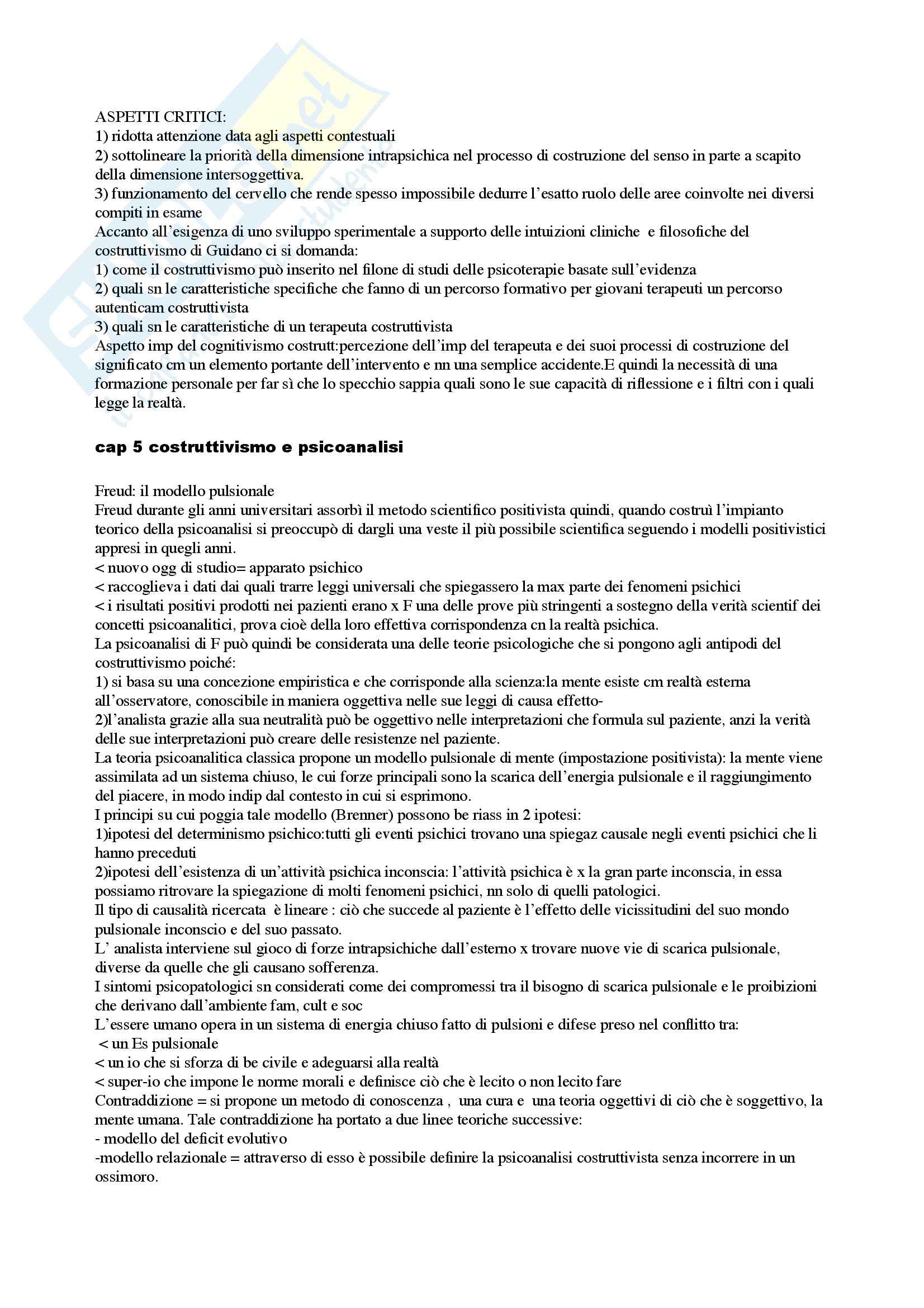 Psicologia clinica - costruttivismi - Appunti Pag. 21