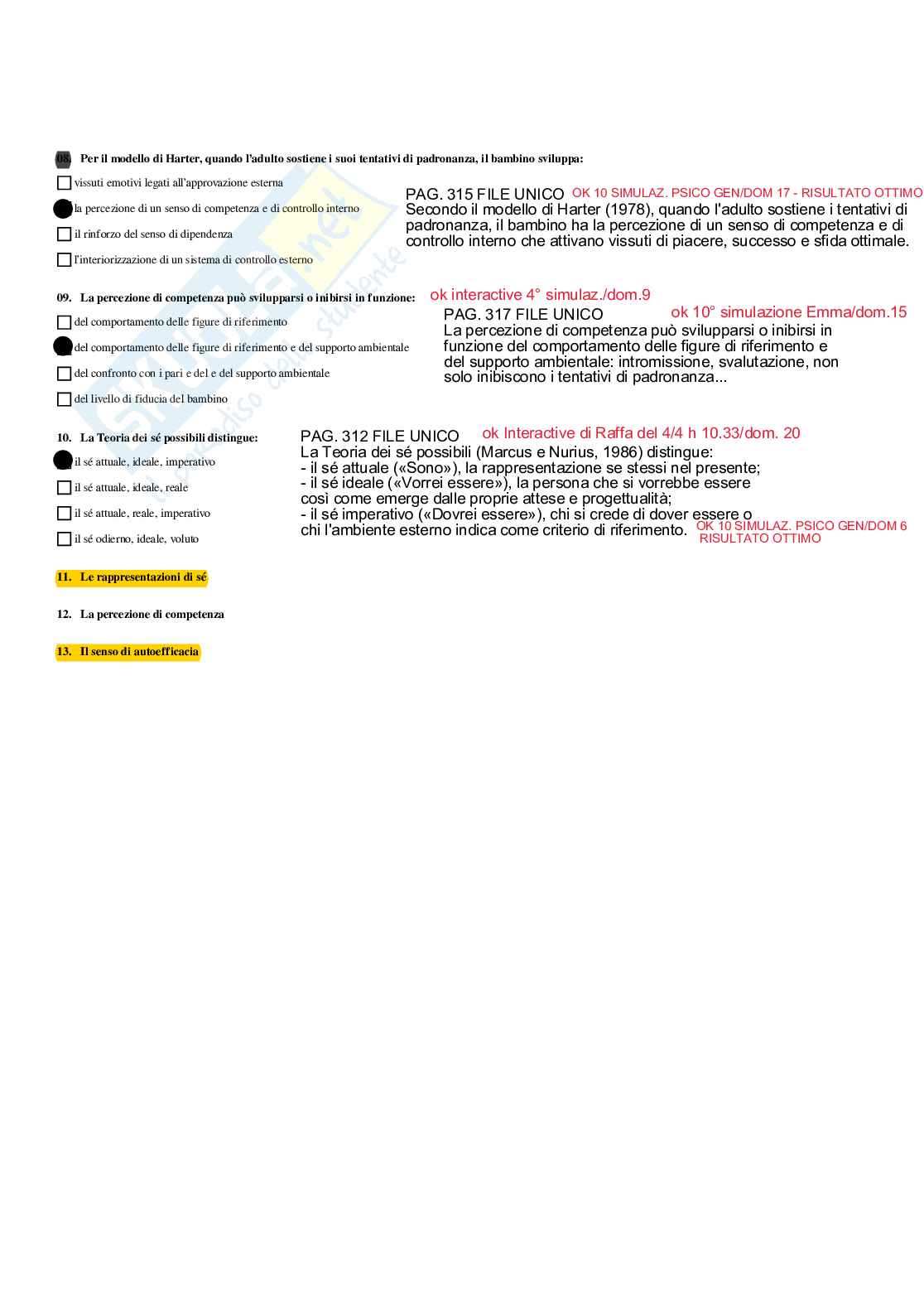 Paniere Psicologia dell'apprendimento - Risposte multiple - aggiornato (2026) Pag. 41