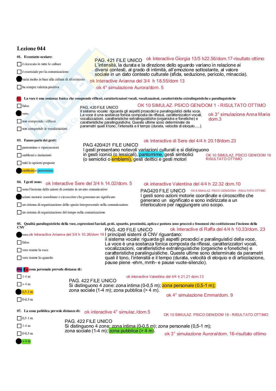 Paniere Psicologia dell'apprendimento - Risposte multiple - aggiornato (2026) Pag. 51