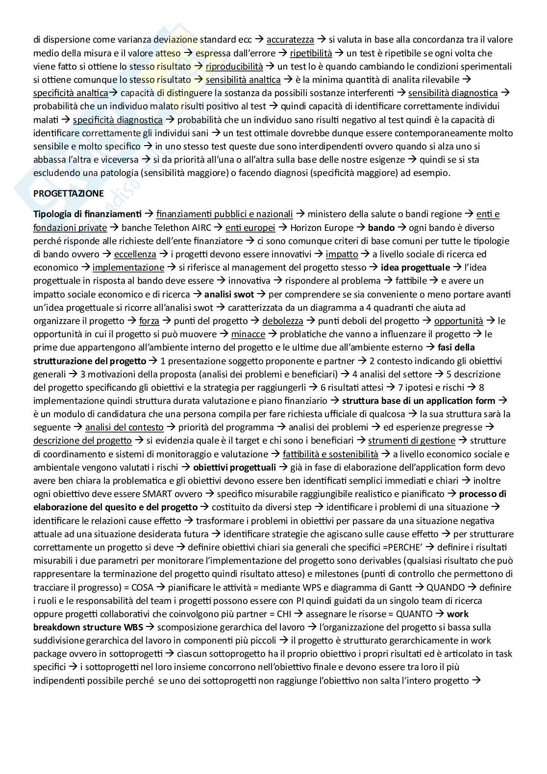 Argomenti principali corso di Scienze mediche applicate Pag. 2