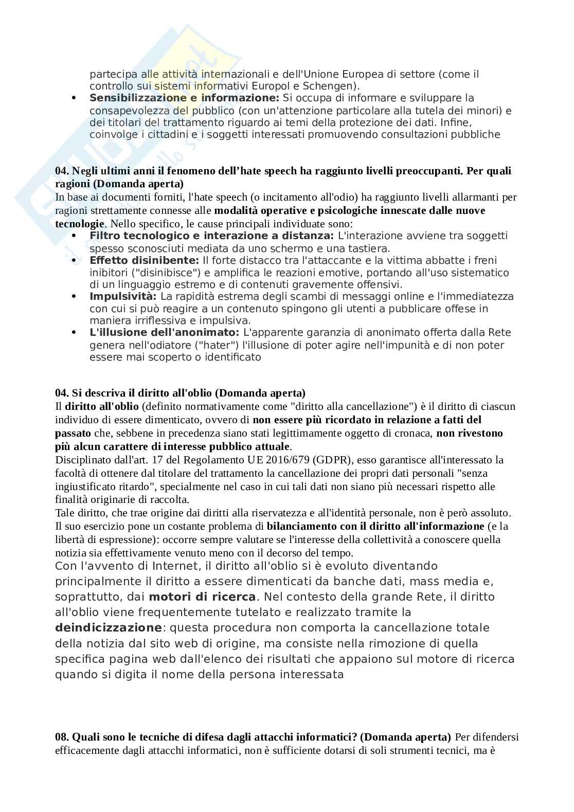 Domande aperte Informatica giuridica Pag. 11