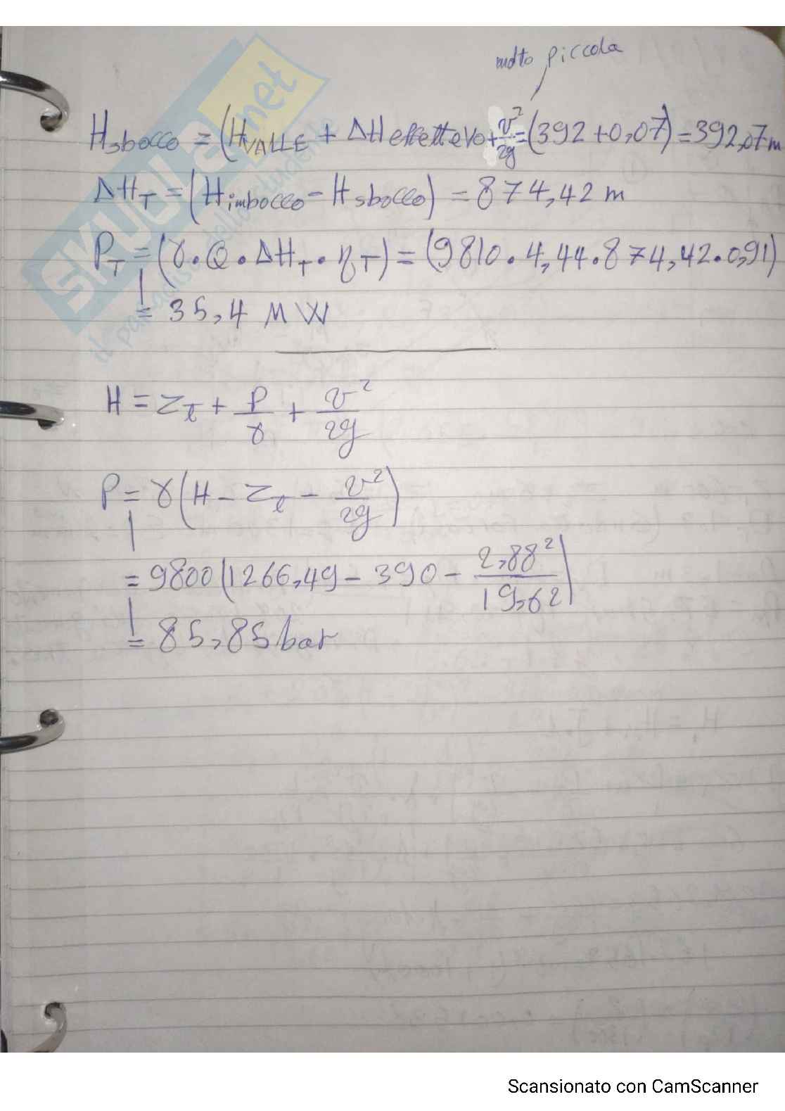 Esercizi svolti di Idraulica: idrostatica e idrodinamica Pag. 31
