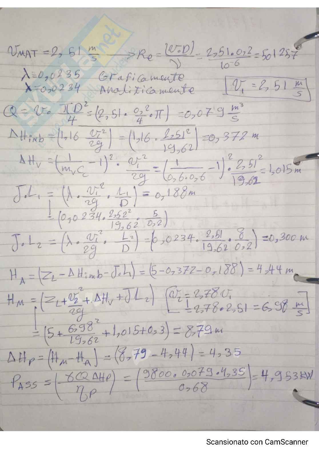 Esercizi svolti di Idraulica: idrostatica e idrodinamica Pag. 41