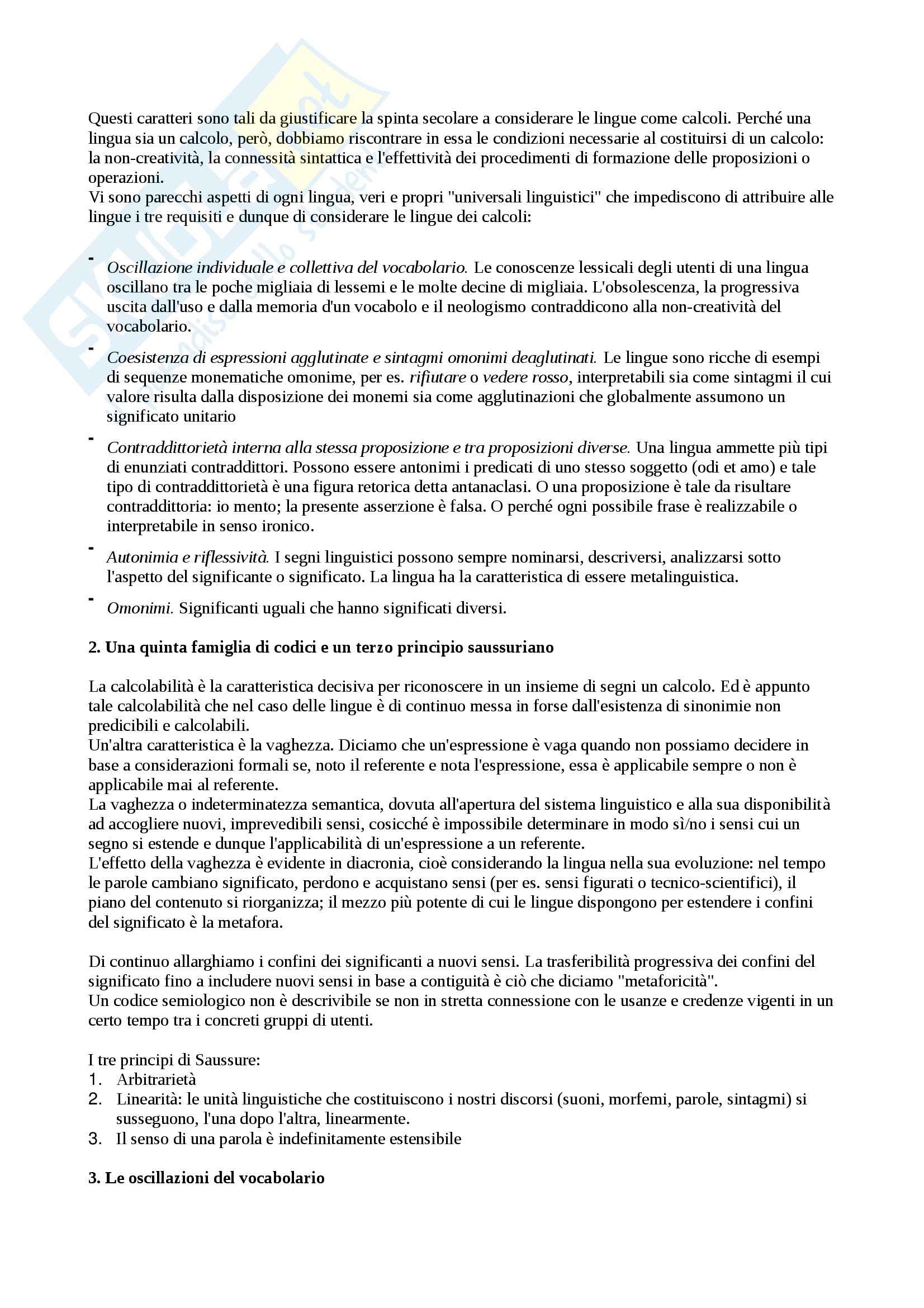 Riassunto esame Semiotica, prof. Vecchio, libro consigliato Minisemantica, De Mauro Pag. 6