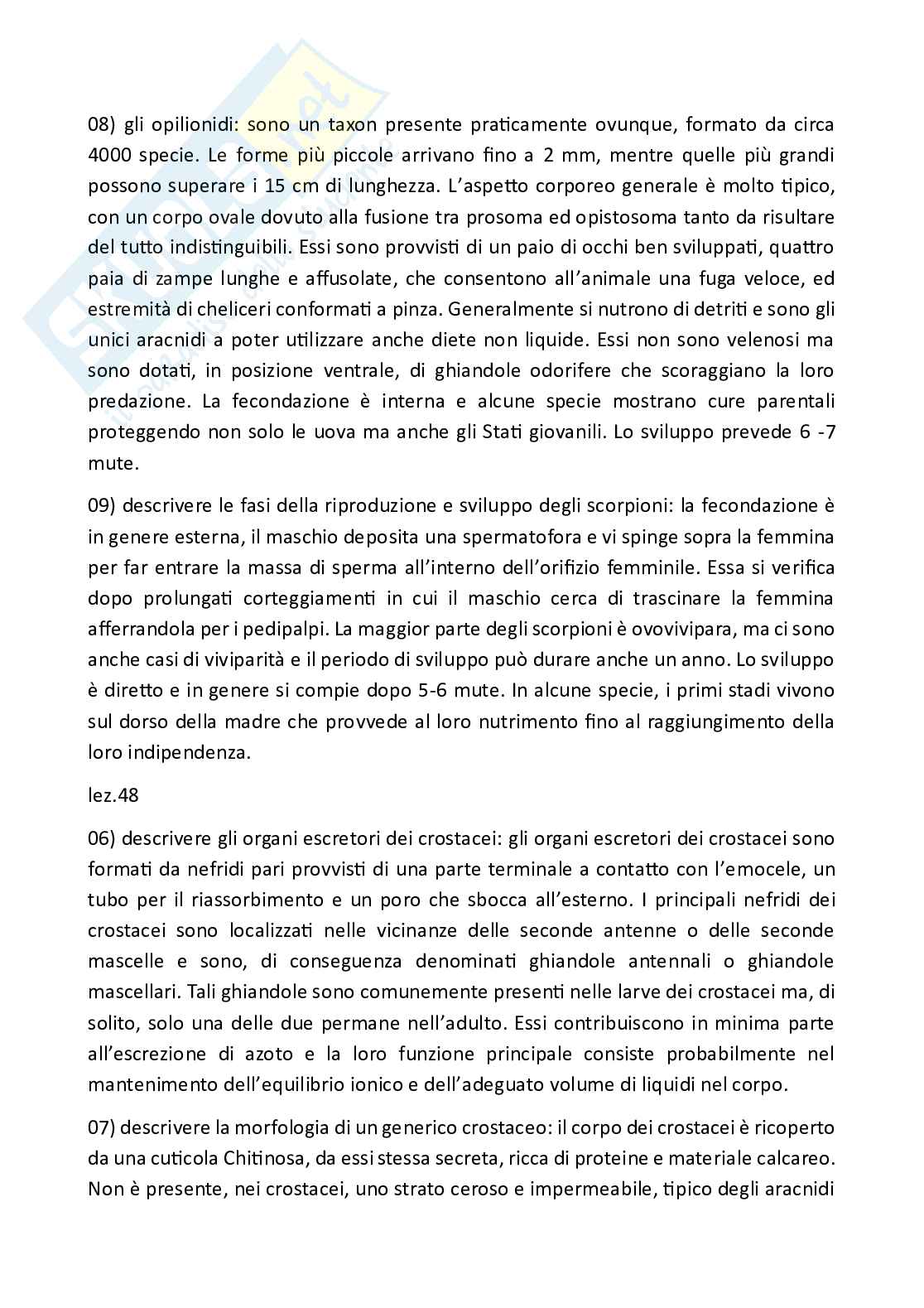 Paniere Zoologia  - Risposte aperte - aggiornato (2026) Pag. 61