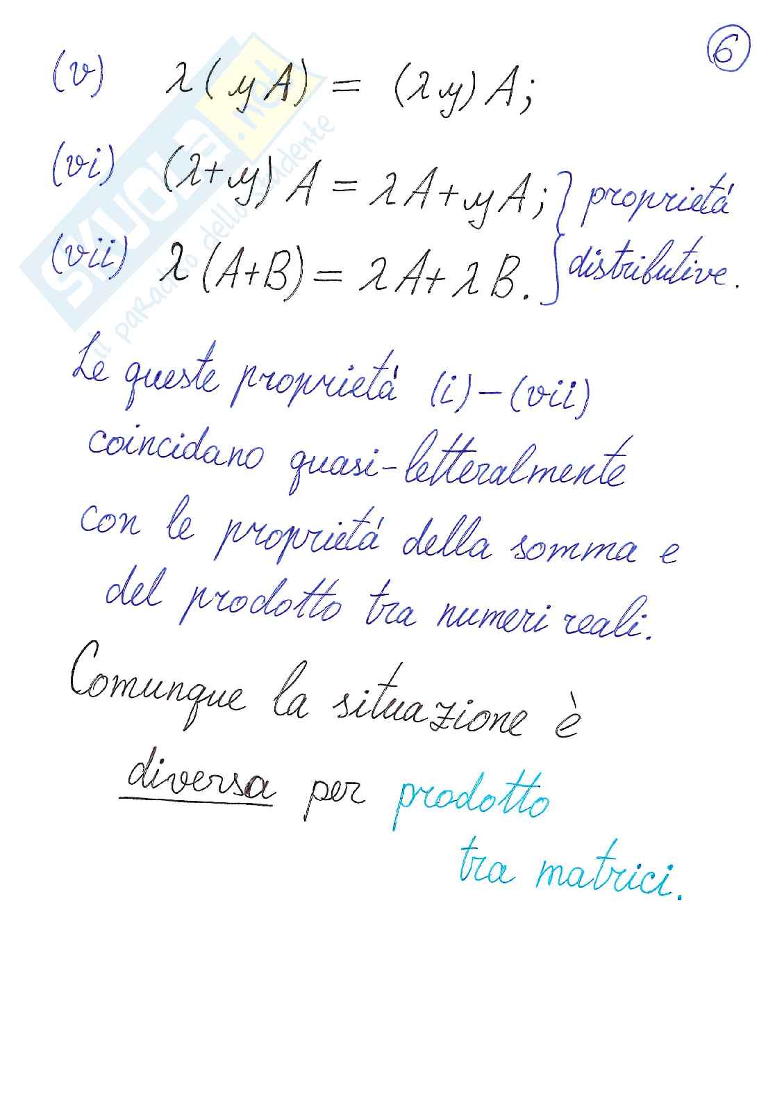 Algebra delle matrici Pag. 6