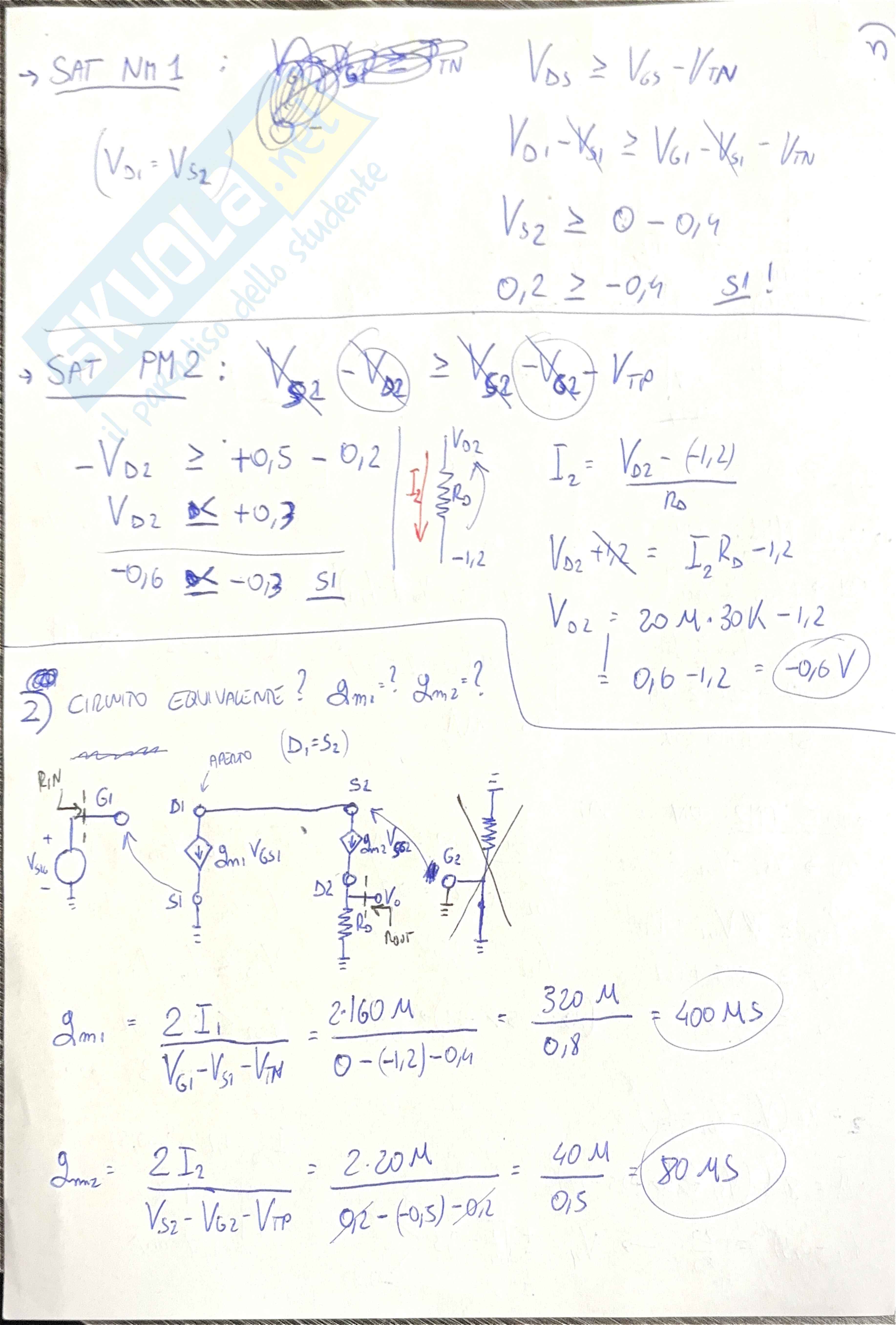 Esame svolto Elettronica 1 del 04.04.2025 Pag. 6
