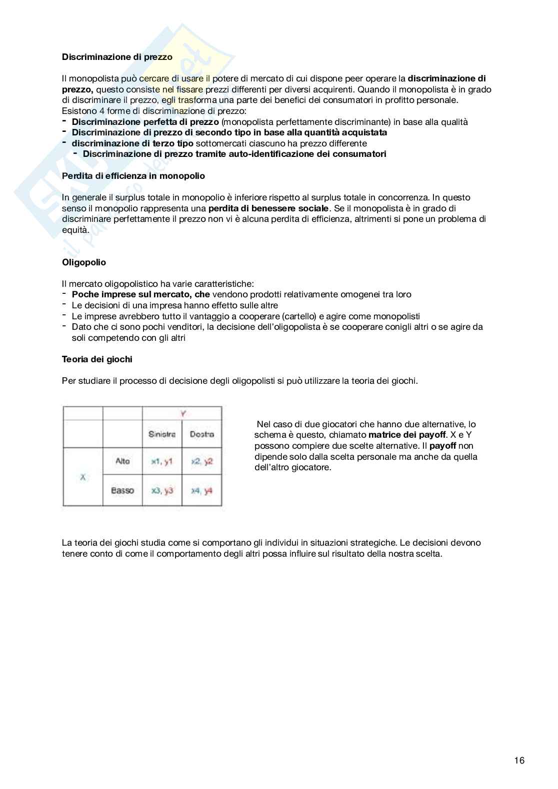 Microeconomia: preparazione dell'esame  Pag. 16