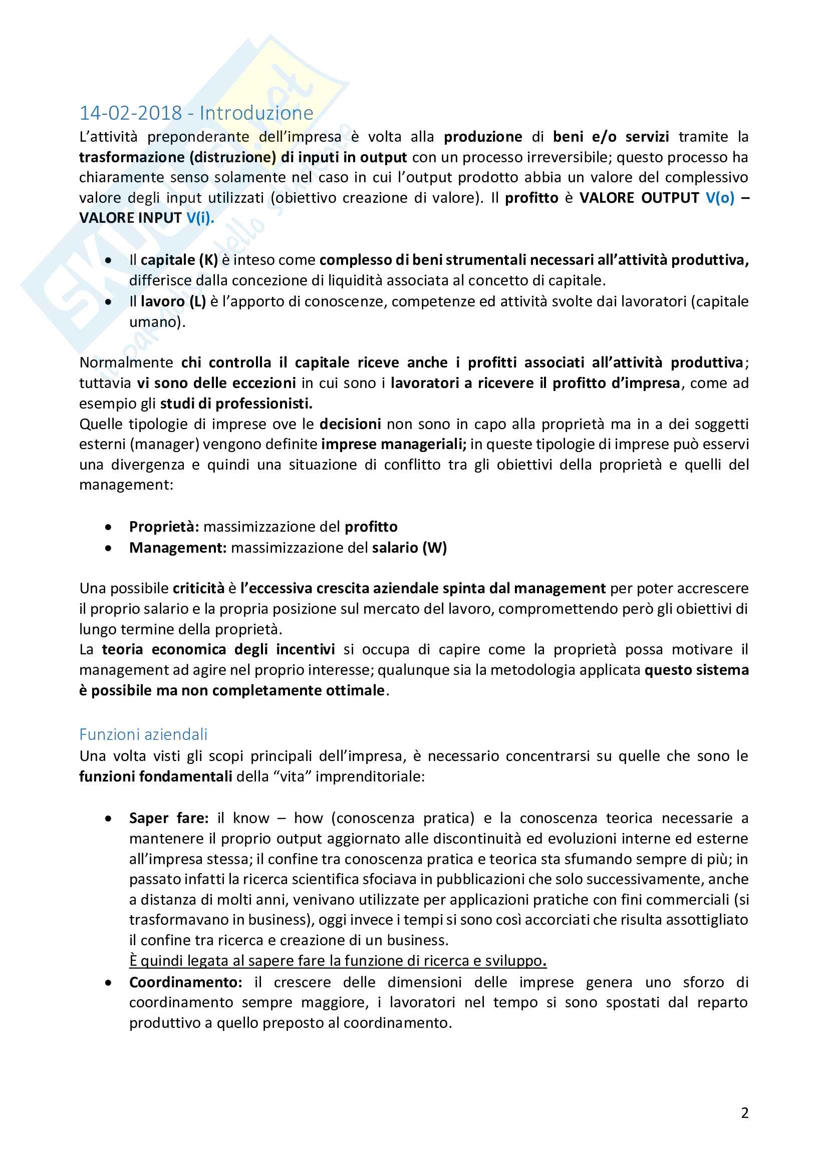 Economia per il management Pag. 2