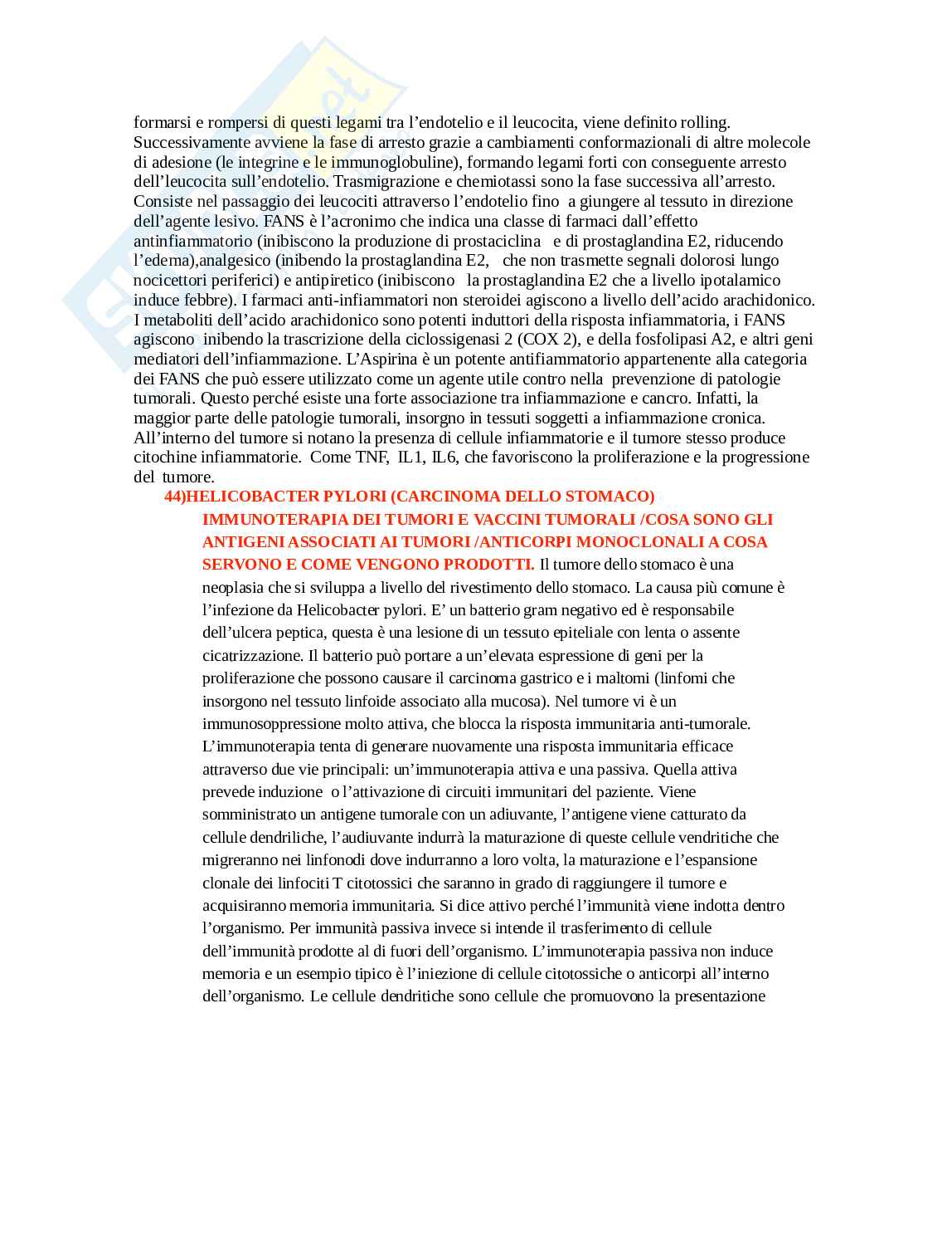 Domande Patologia, orale Pag. 16