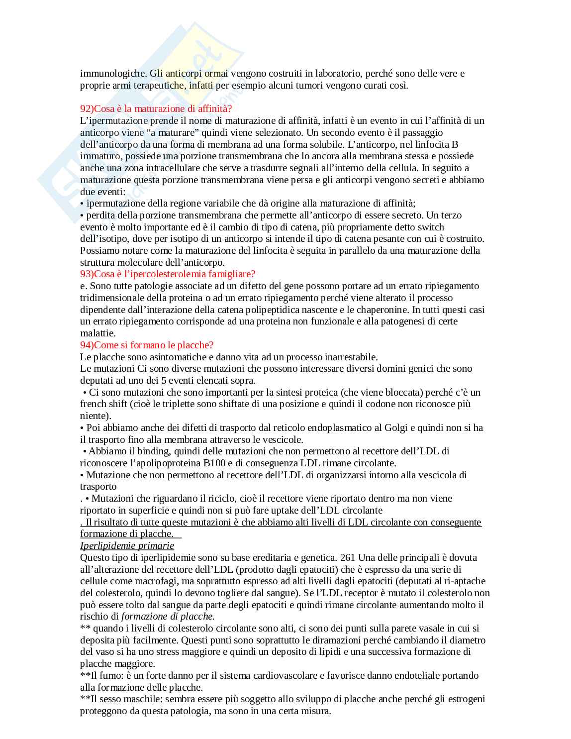 Domande Patologia, orale Pag. 36