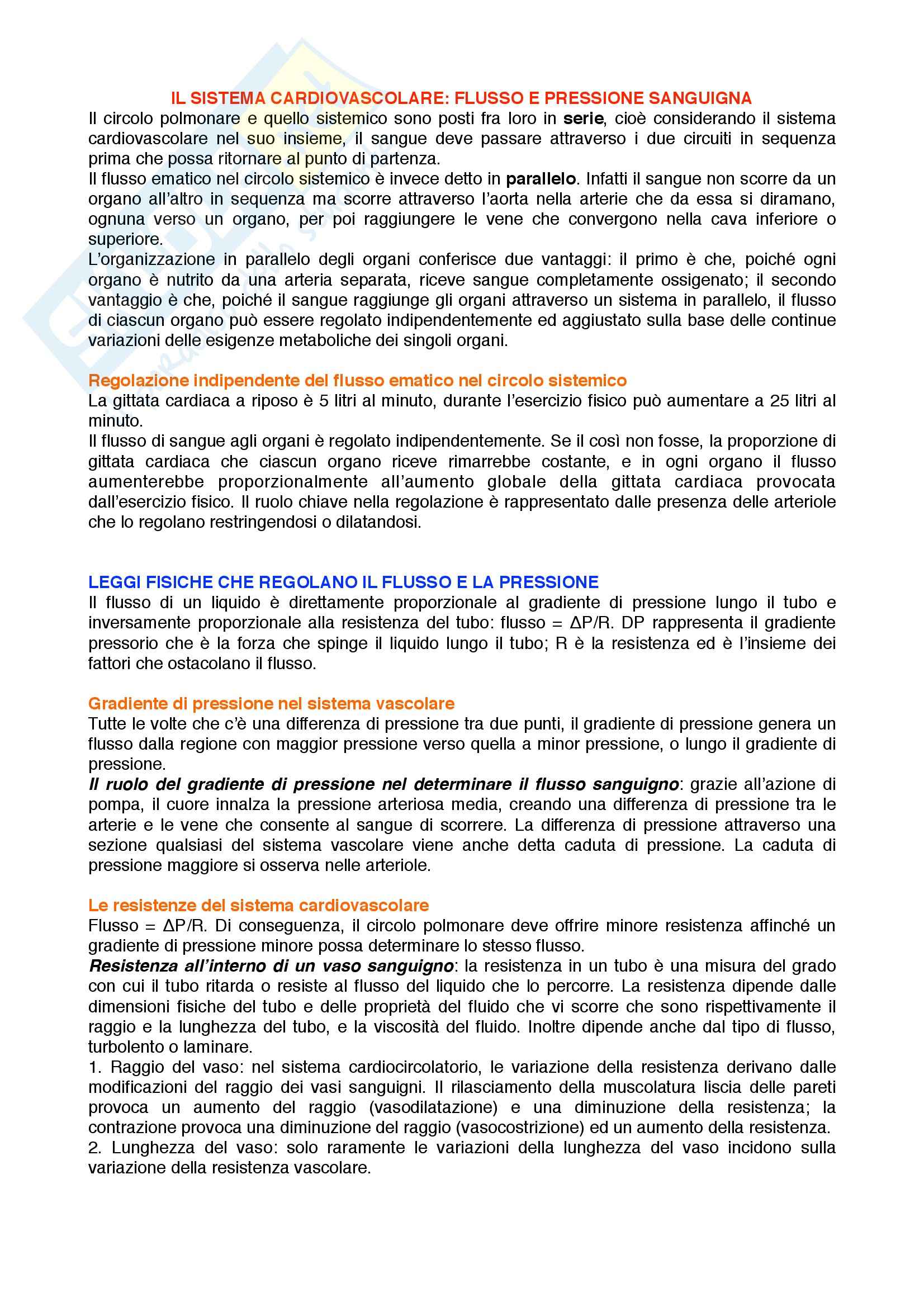 Fisiologia -  sistema cardiovascolare Pag. 6