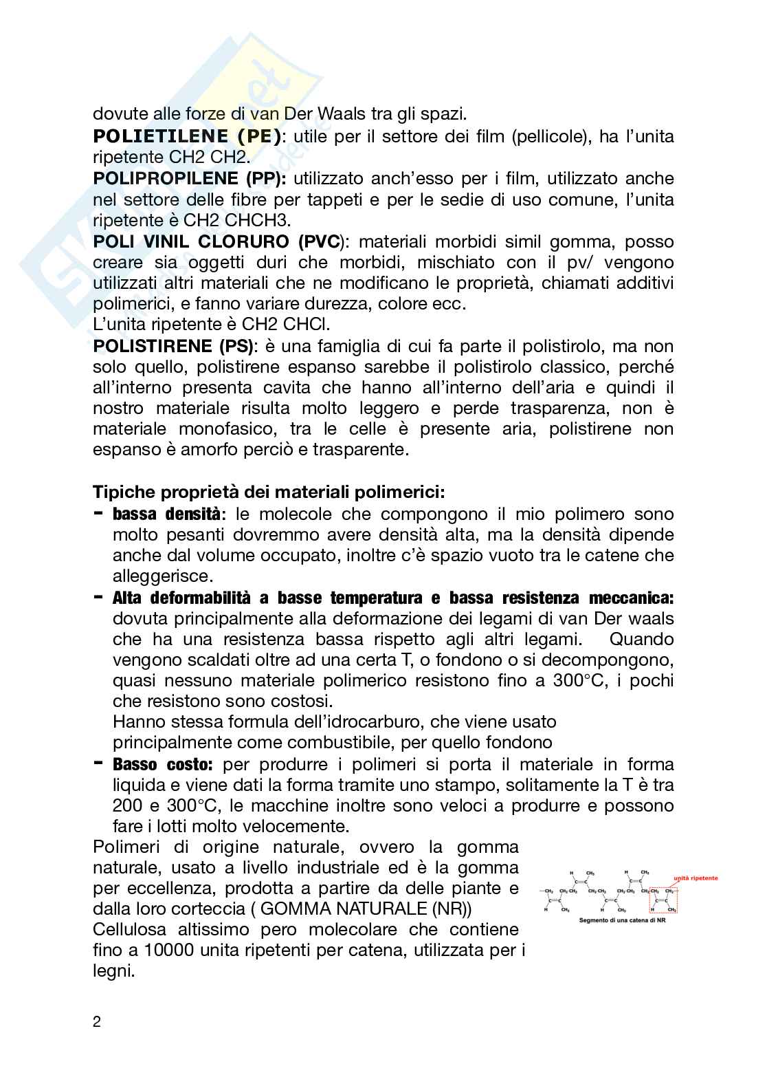 Prima parte di Scienza e tecnologia dei materiali Pag. 2