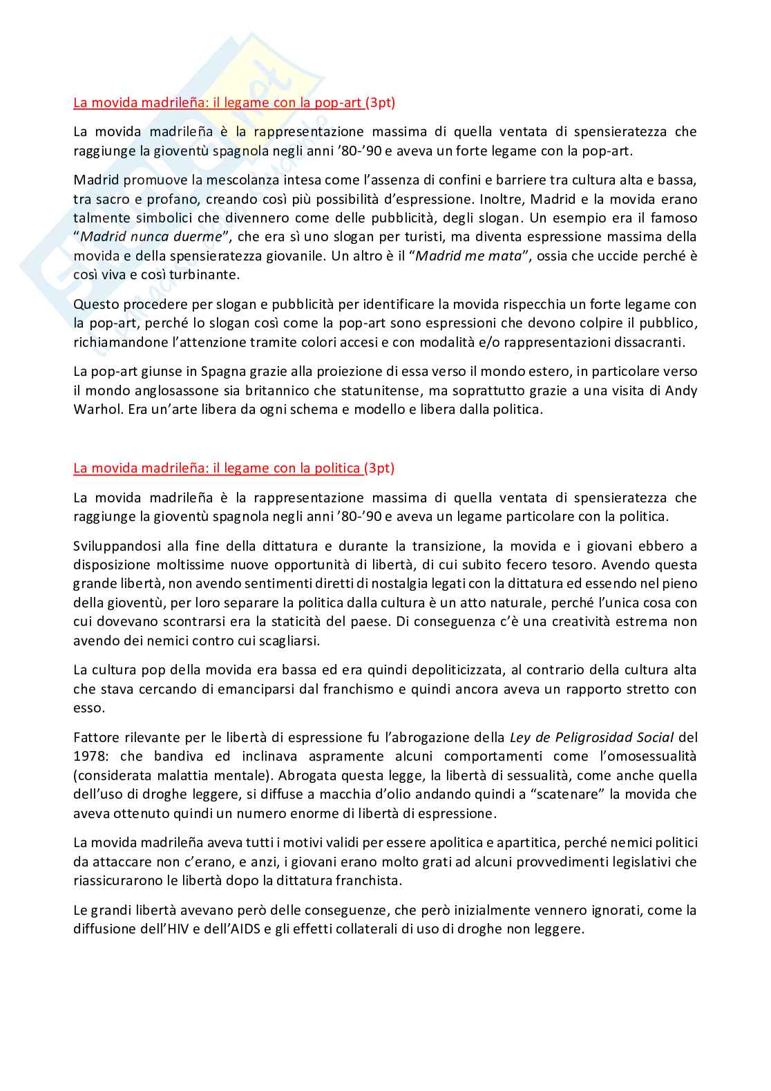 Appunti di Cultura spagnola I (a.a. 21-22) Pag. 31