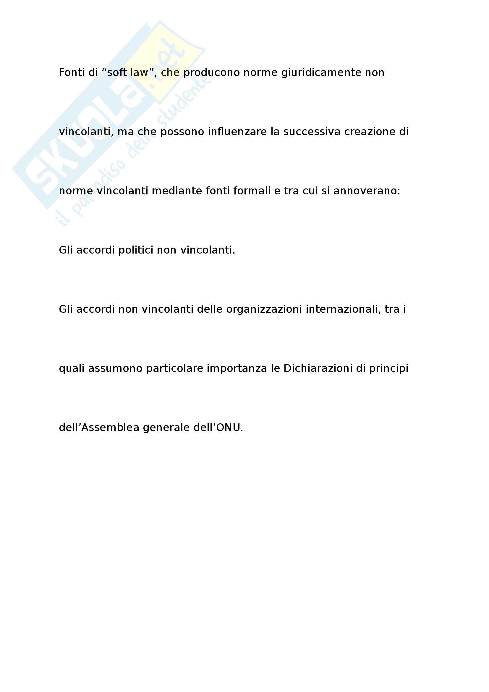 Riassunto esame Organizzazione internazionale, prof. Valenti, libro consigliato Manuale Breve di Diritto Internazionale, Gioia capp. 1, 2, 3 Pag. 21