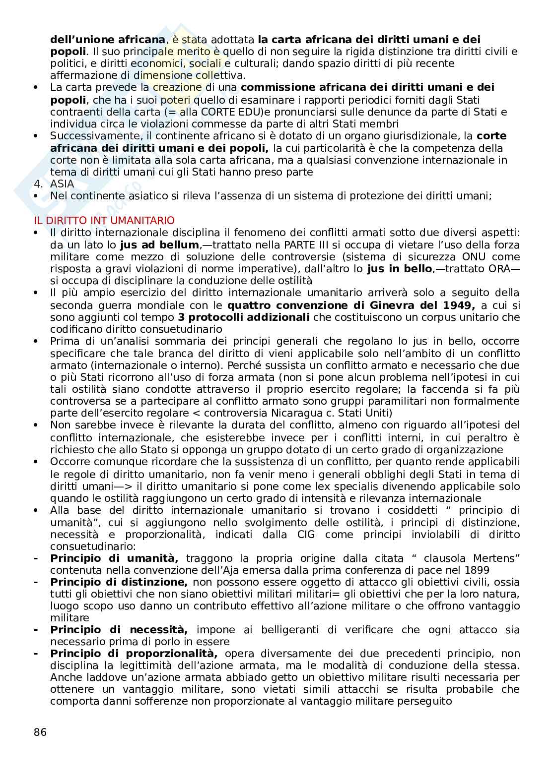 Riassunto esame Diritto internazionale, Prof. Farnelli Gian Maria, libro consigliato Corso di diritto internazionale  , Tanzi Pag. 86