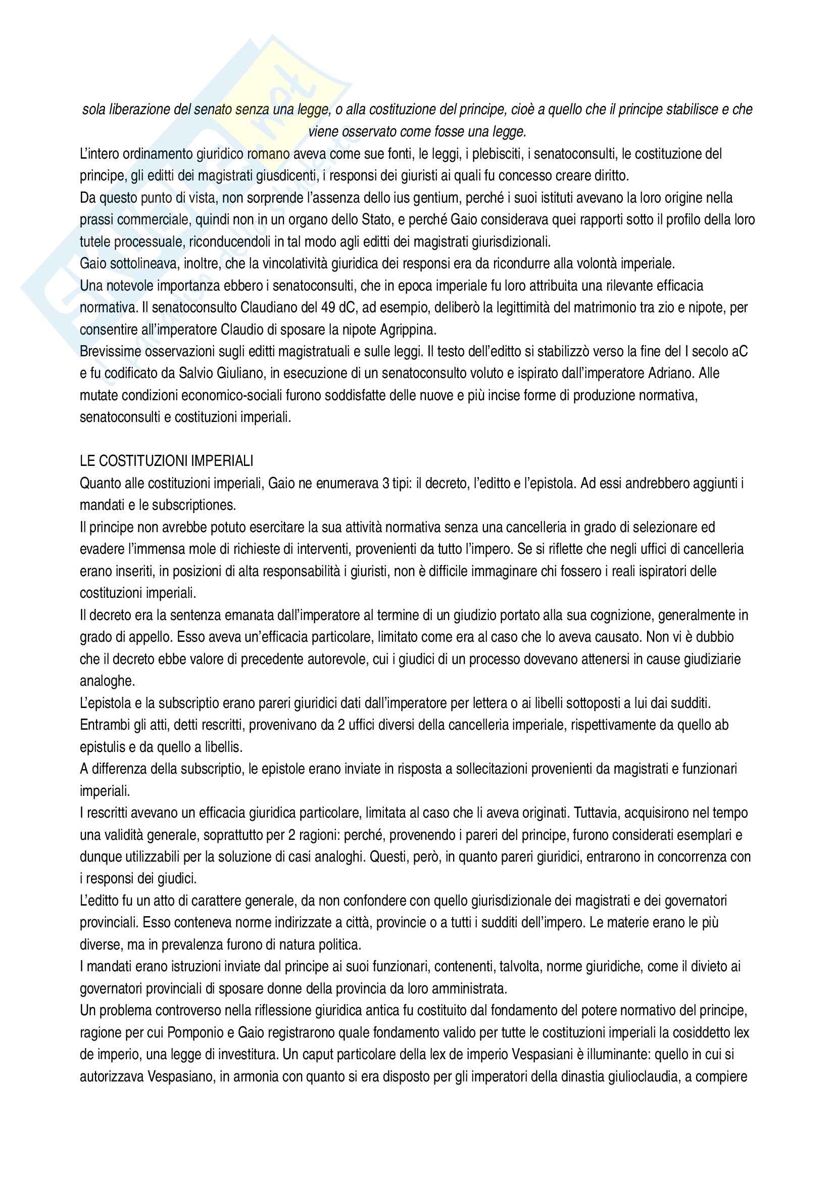Riassunto esame Storia del diritto romano, prof. Arnese, libro consigliato Corso di storia del diritto romano, Masiello Pag. 31