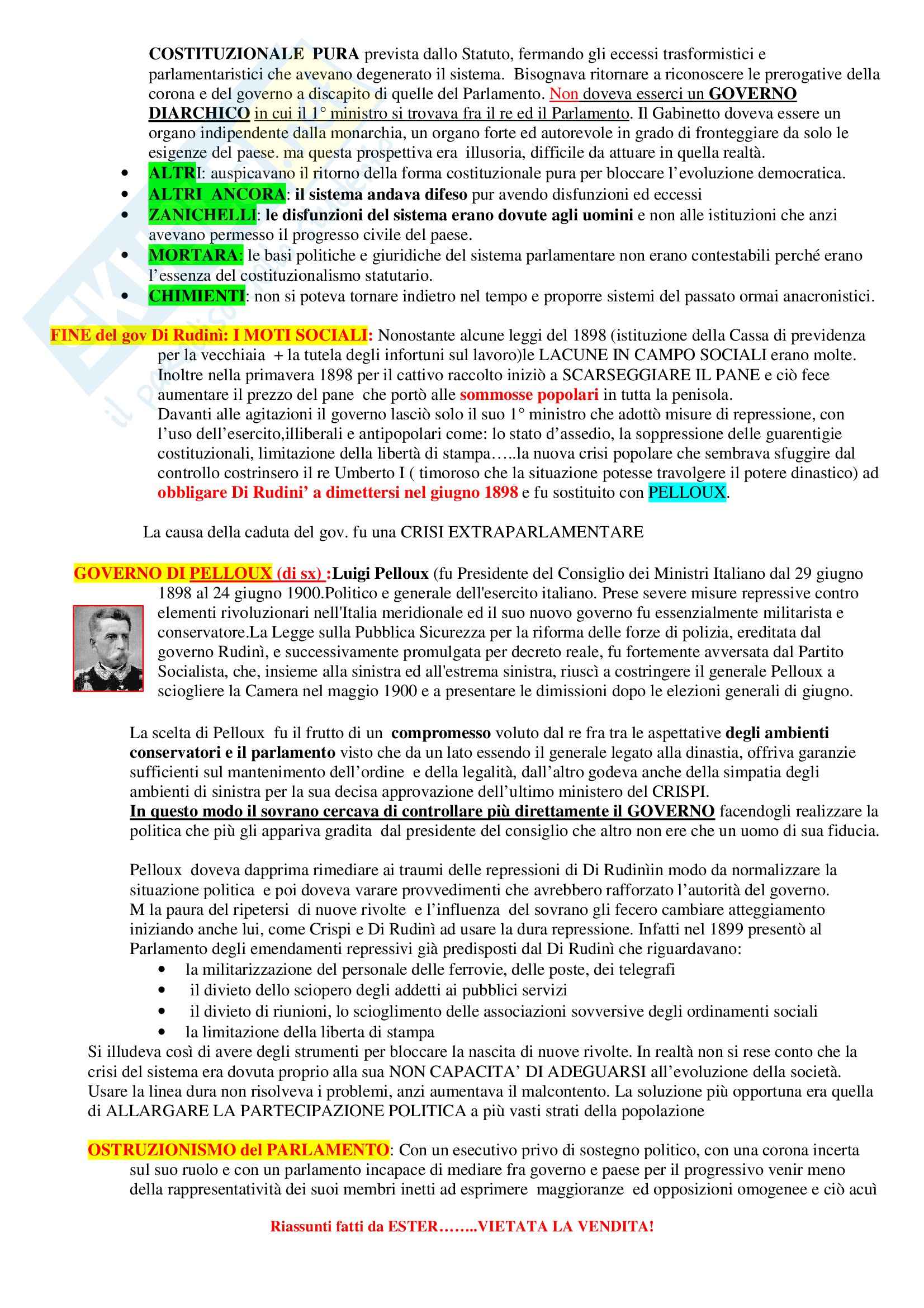 Riassunto esame Storia del Diritto Medievale e Moderno, prof. Sigismondi, libro consigliato Storia Costituzionale d'Italia, Ghisalberti Pag. 51