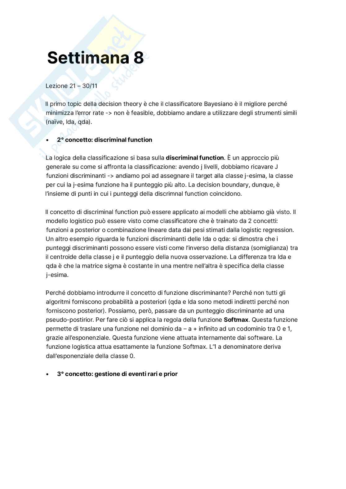 Data mining e machine learning - SGI, terzo anno Pag. 61