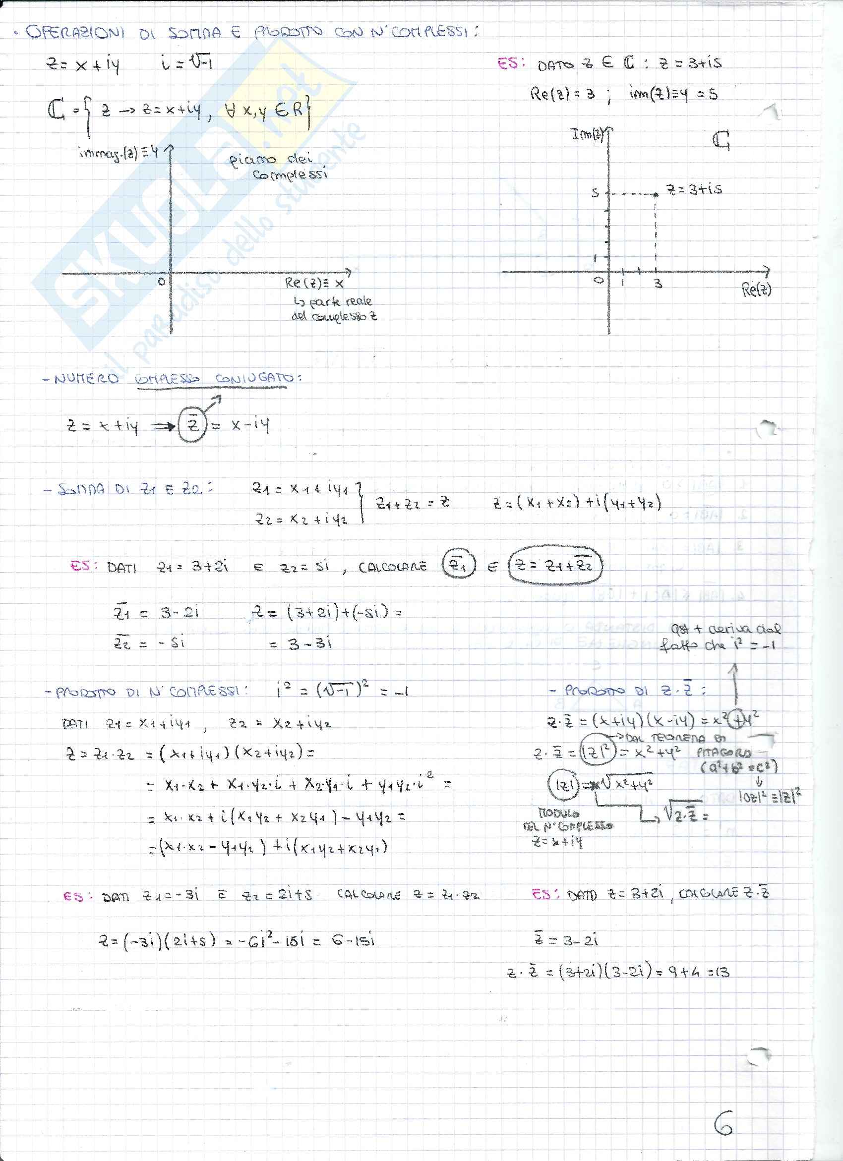 Matematica e statistica - Appunti primo parziale Pag. 6