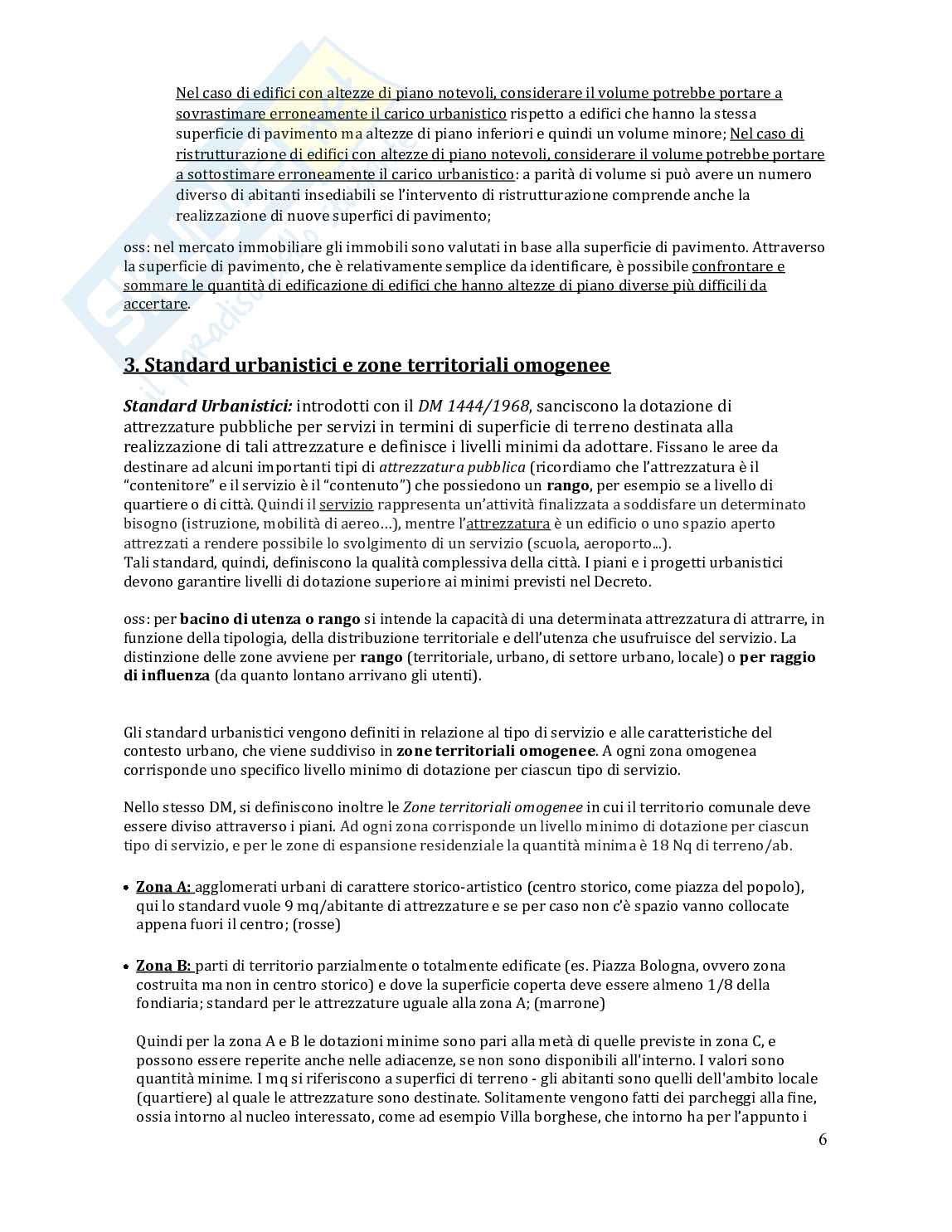 Appunti di Tecnica urbanistica Pag. 6